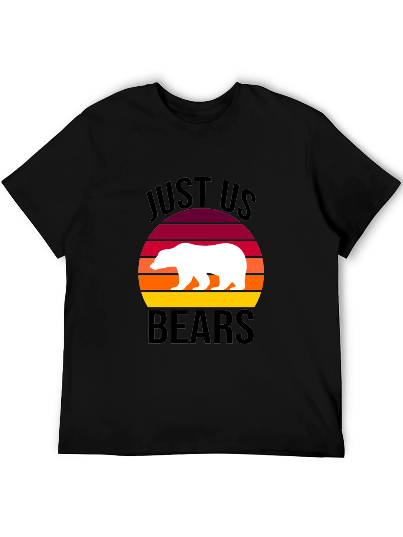 Just Us Bears Graphic Tee - Sunset Bear Shirt