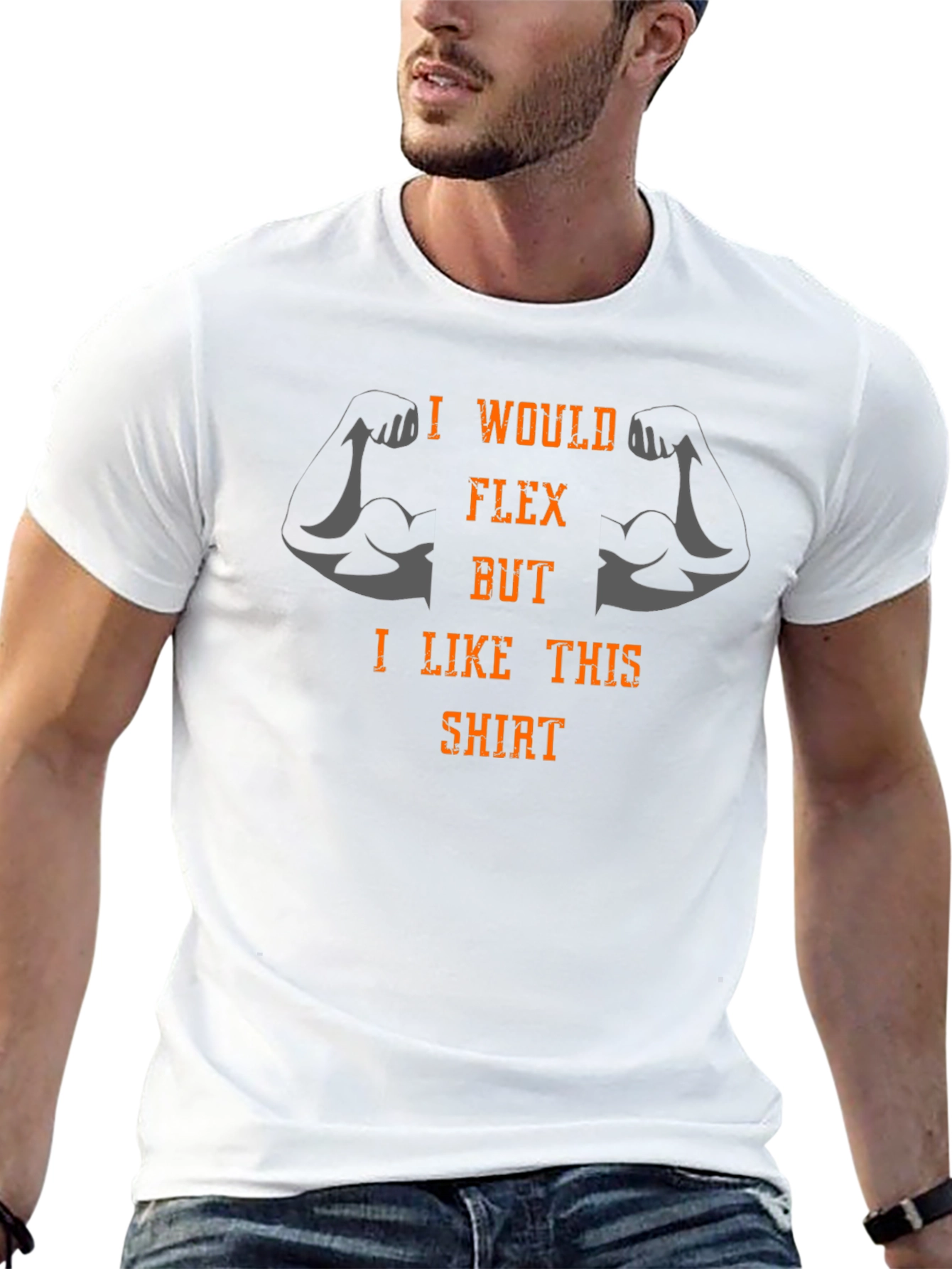 Funny Workout Shirt - I Would Flex