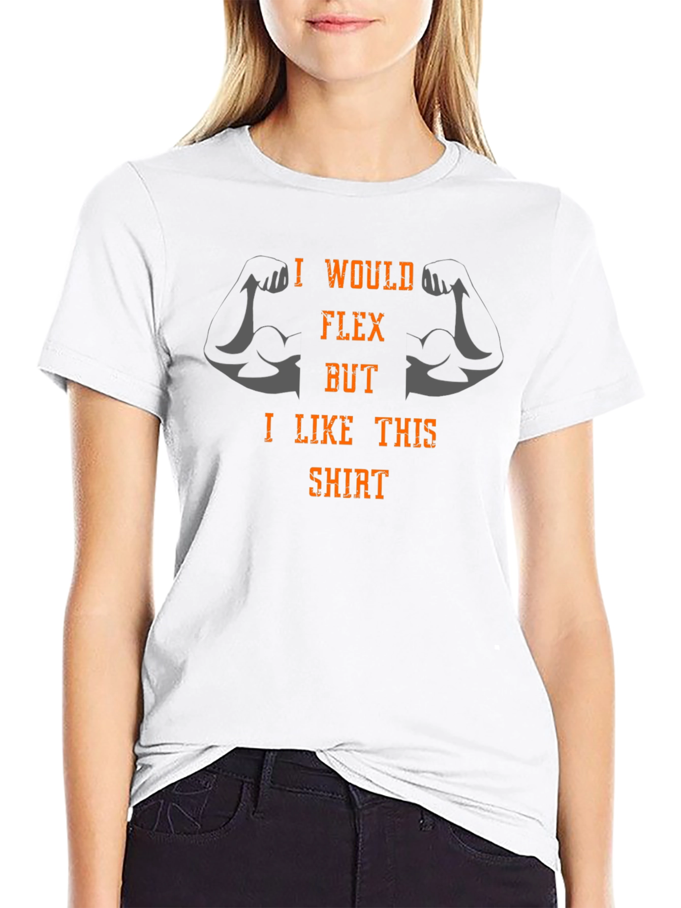 Funny Workout Shirt - I Would Flex