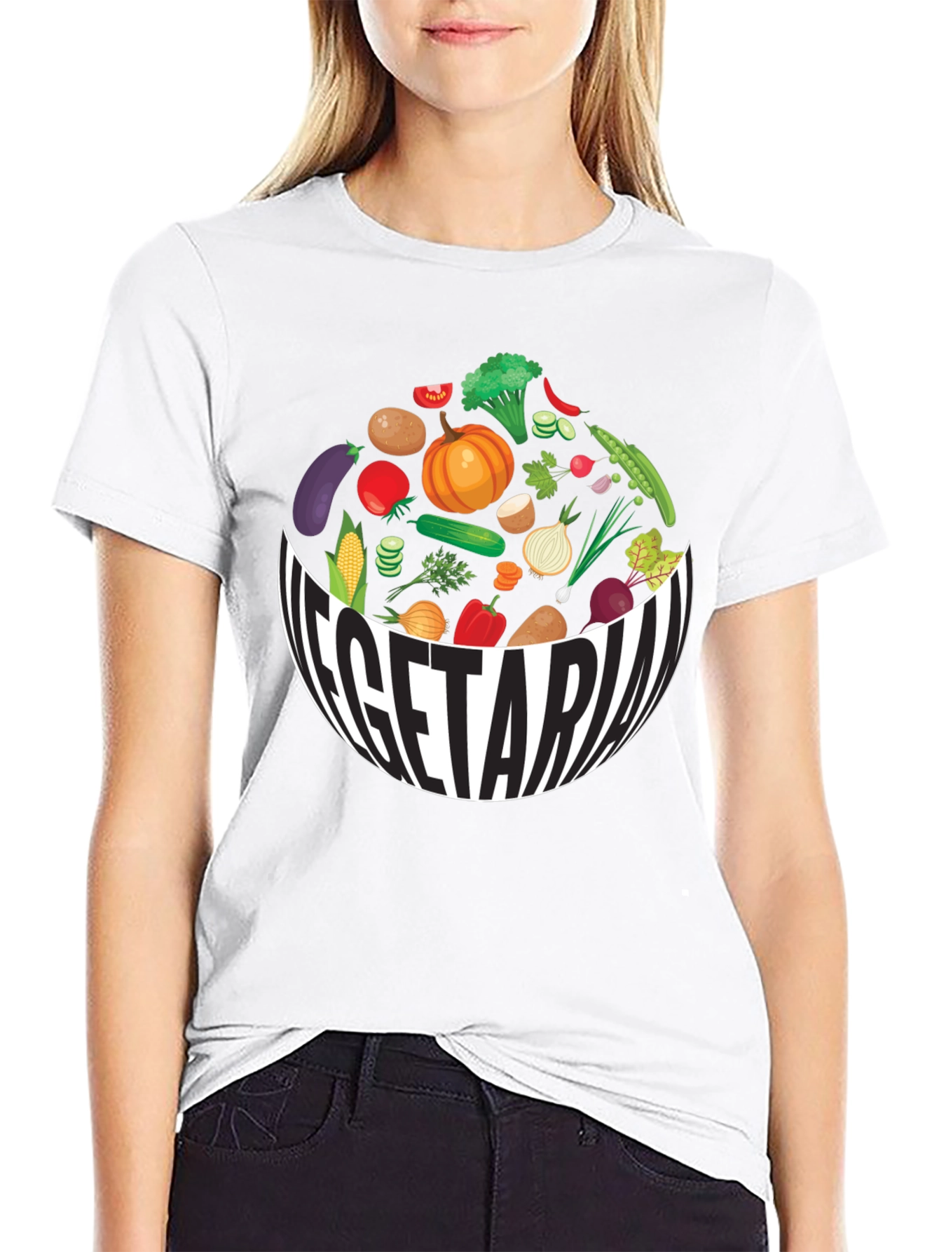 Vegetarian Bowl T-Shirt - Fresh & Fun!