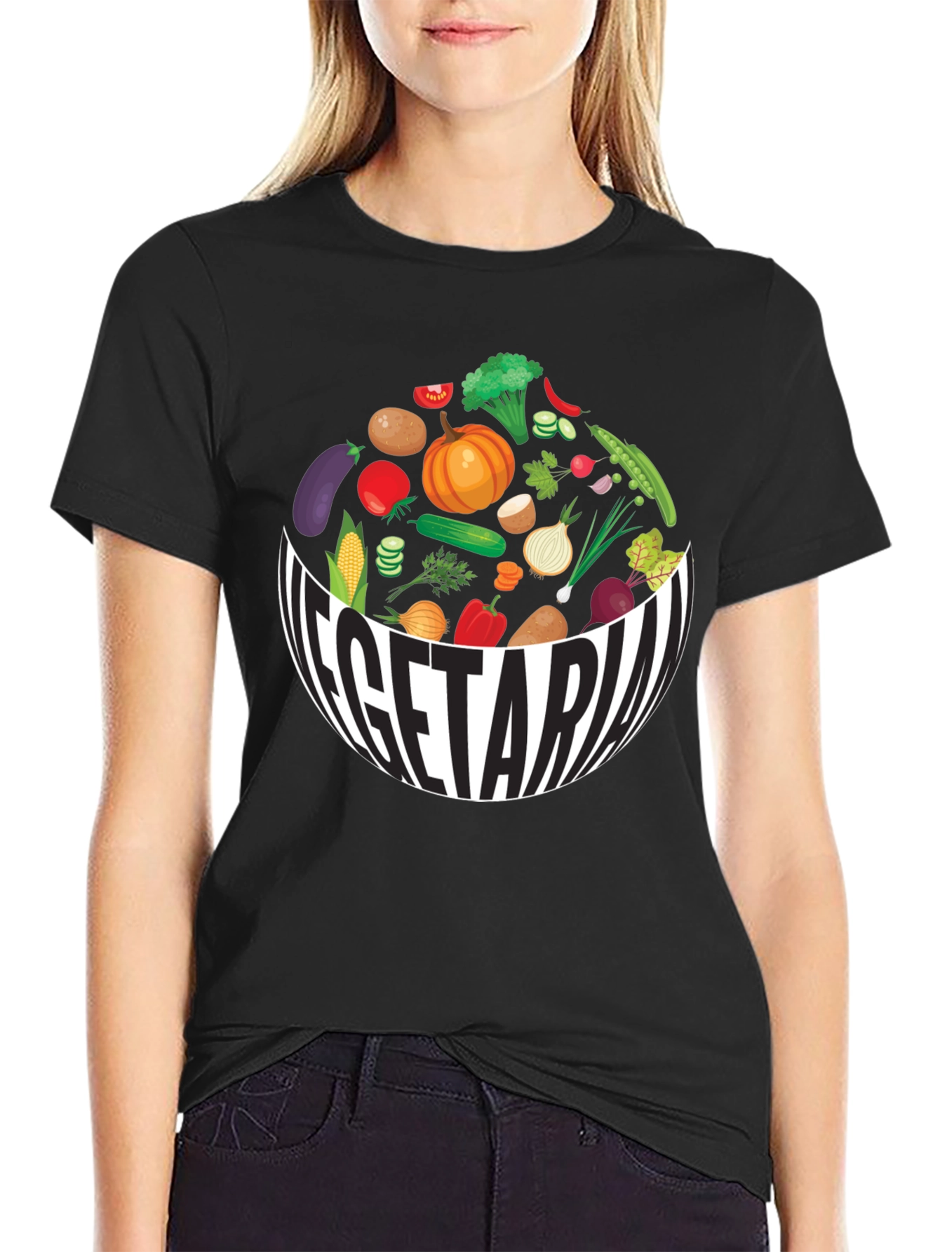 Vegetarian Bowl T-Shirt - Fresh & Fun!