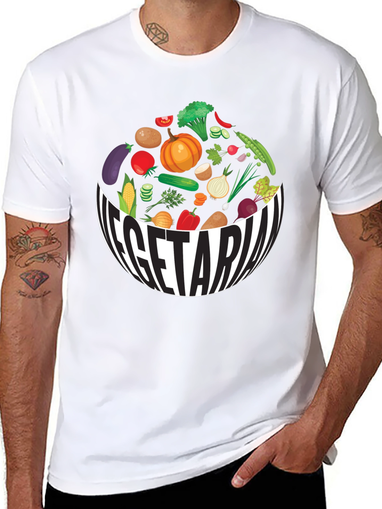 Vegetarian Bowl T-Shirt - Fresh & Fun!
