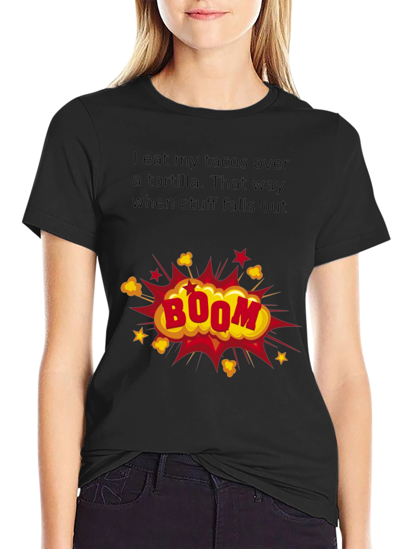 Taco Humor T-Shirt: Boom!