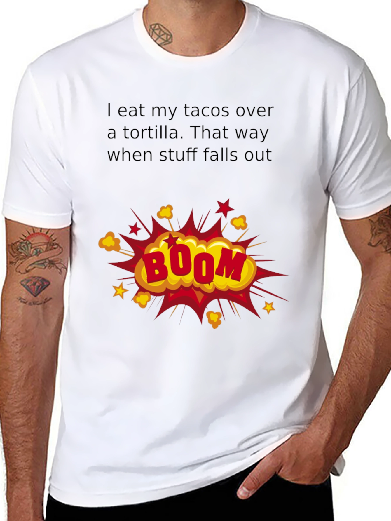 Taco Humor T-Shirt: Boom!