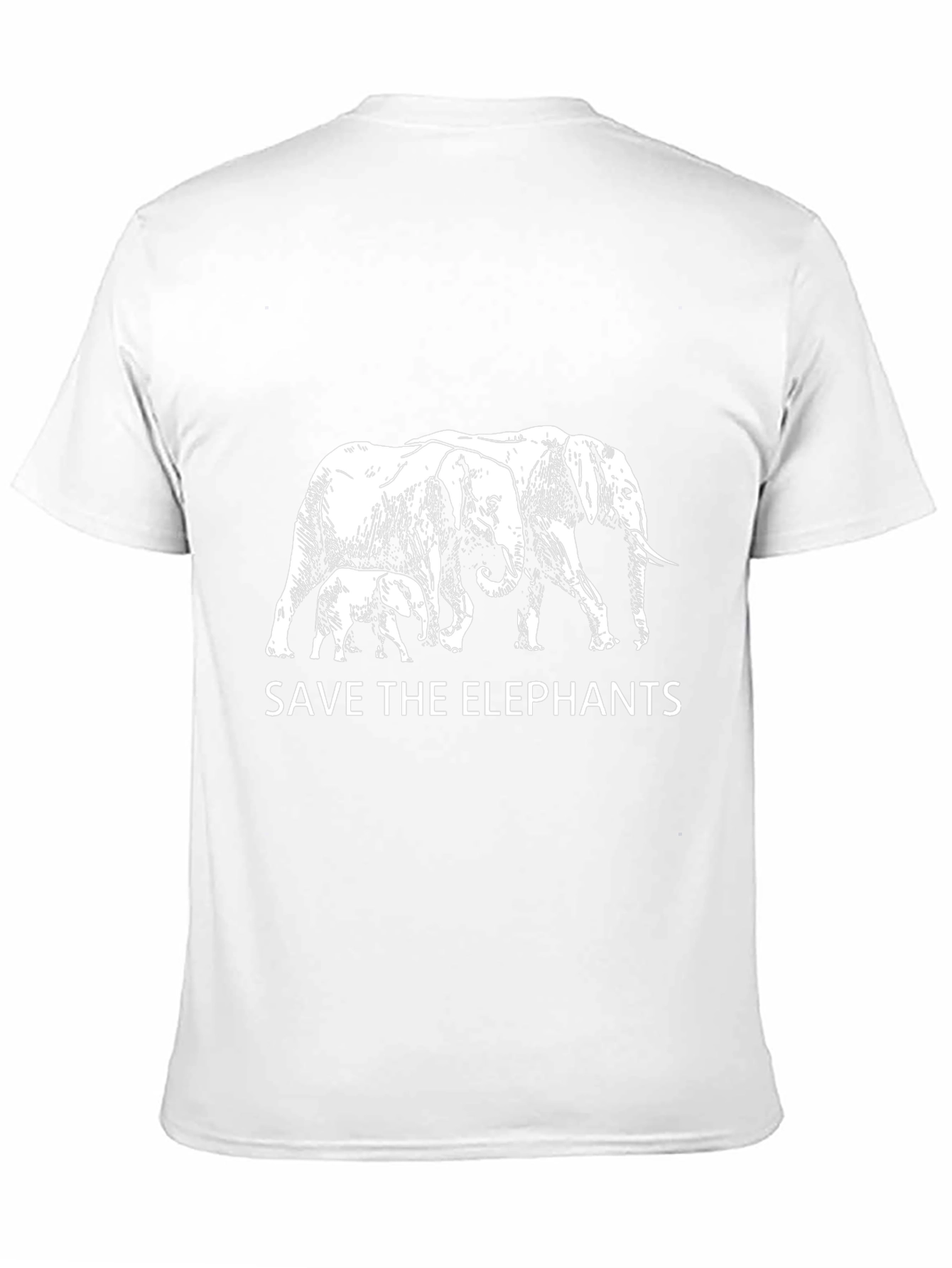 Save the Elephants Graphic Tee - Black Cotton