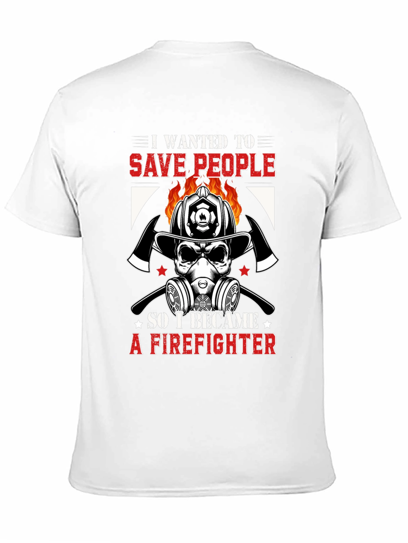 Firefighter Save People T-Shirt Black