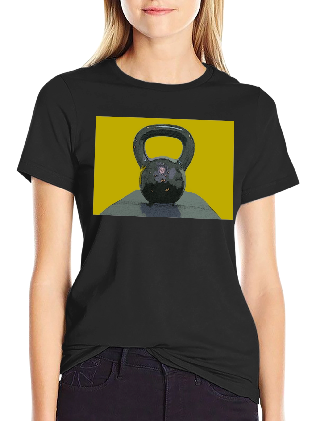 Kettlebell Graphic Tee - Black Cotton T-Shirt