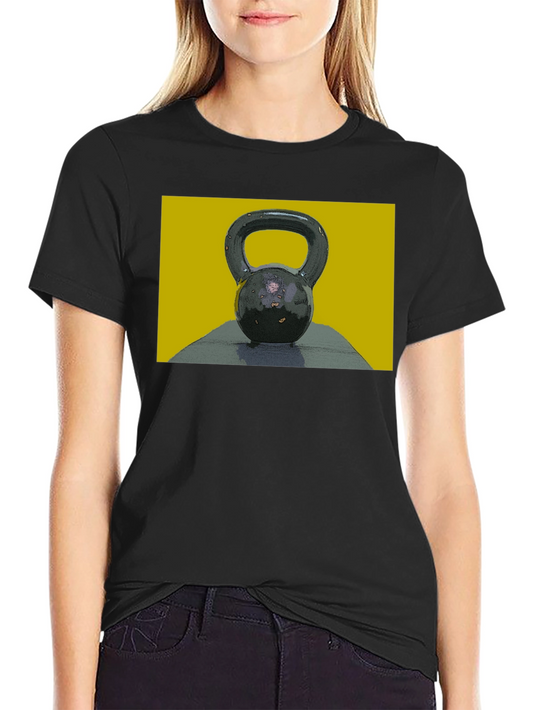 Kettlebell Graphic Tee - Black Cotton T-Shirt
