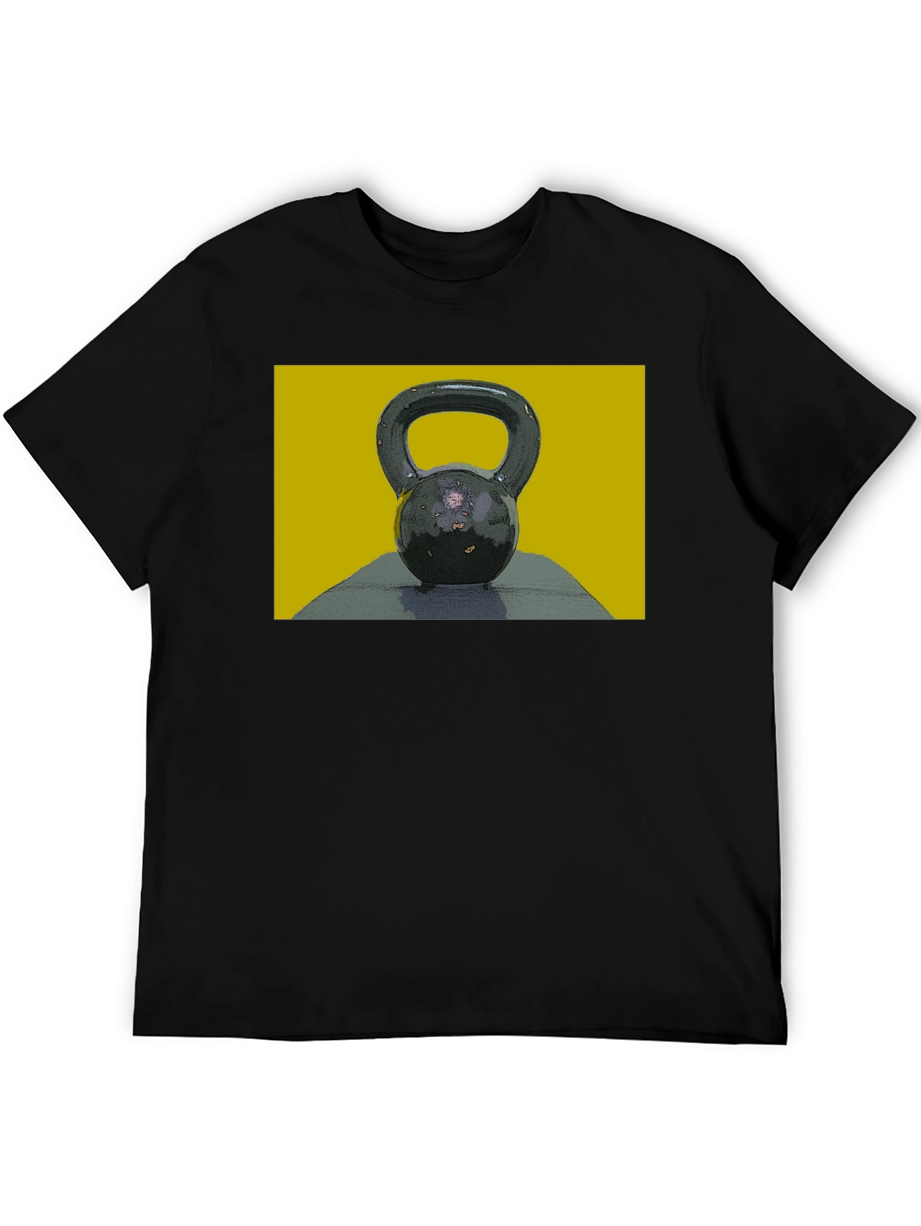 Kettlebell Graphic Tee - Black Cotton T-Shirt