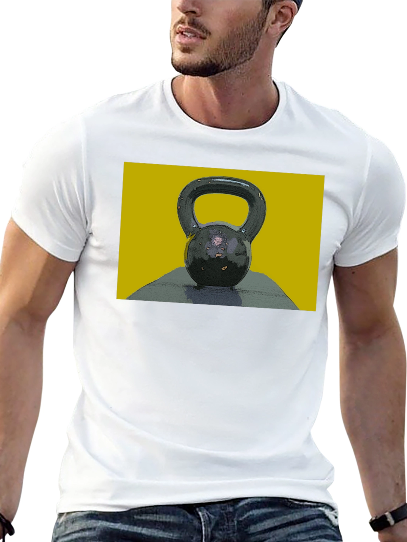Kettlebell Graphic Tee - Black Cotton T-Shirt
