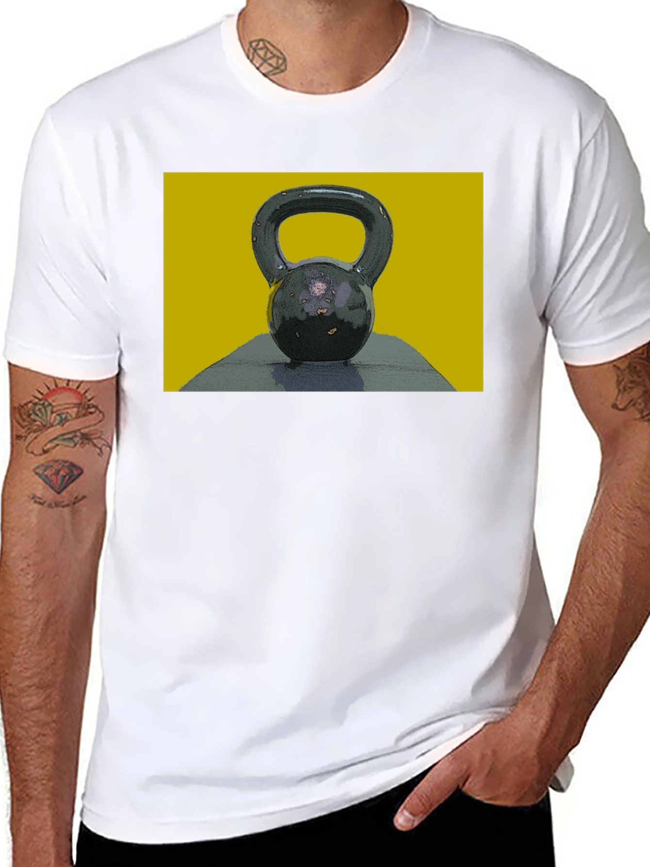 Kettlebell Graphic Tee - Black Cotton T-Shirt