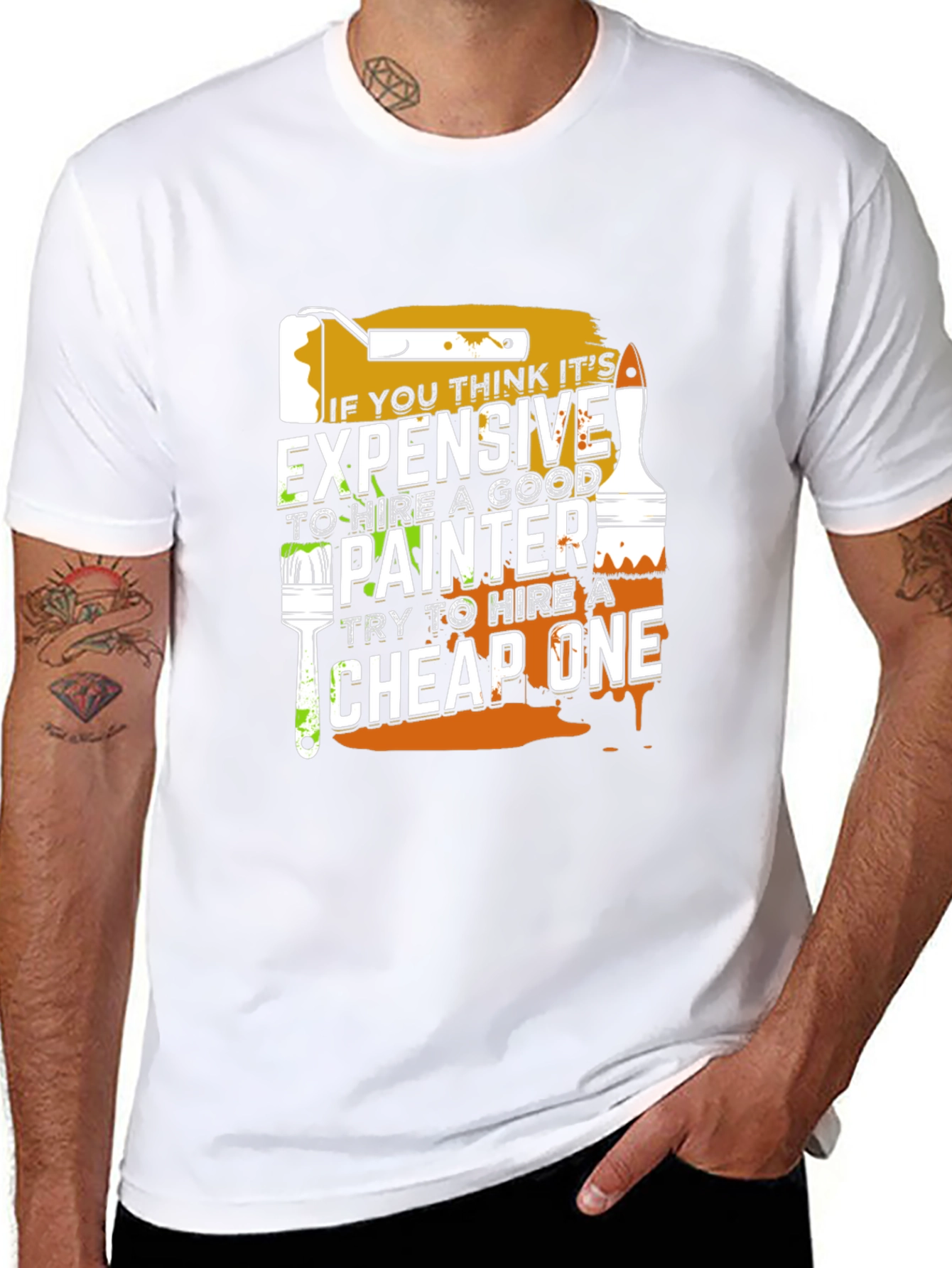 Funny Painter T-Shirt - Expensive vs. Cheap