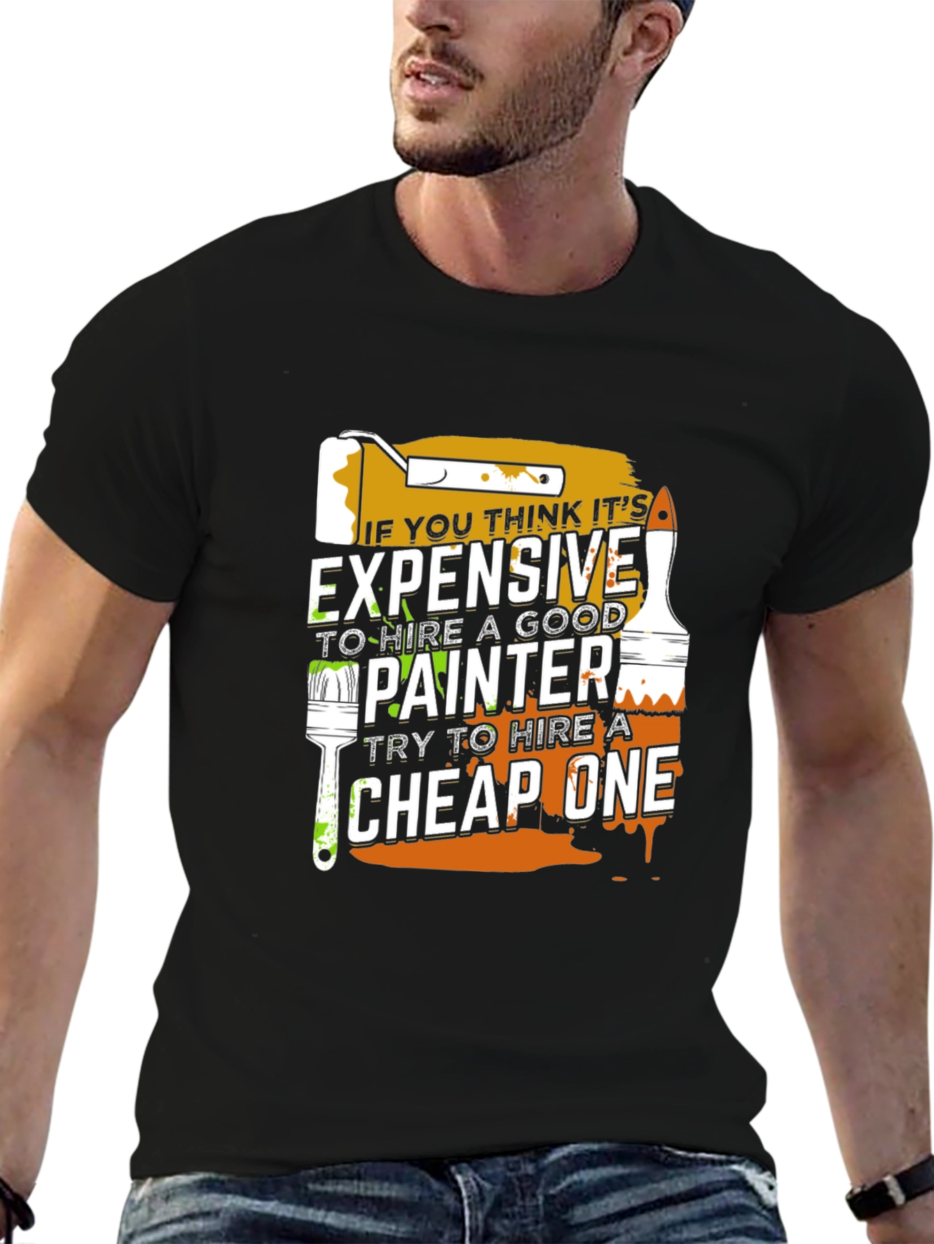 Funny Painter T-Shirt - Expensive vs. Cheap