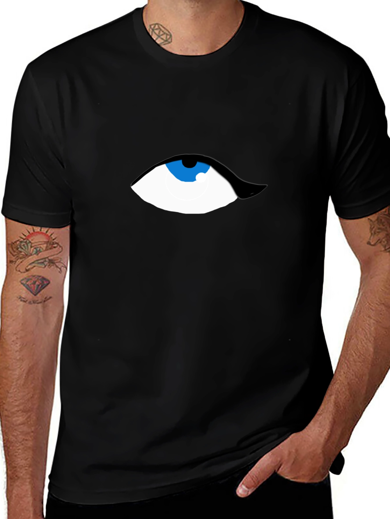 Eye See You Graphic Tee - Modern Black T-Shirt