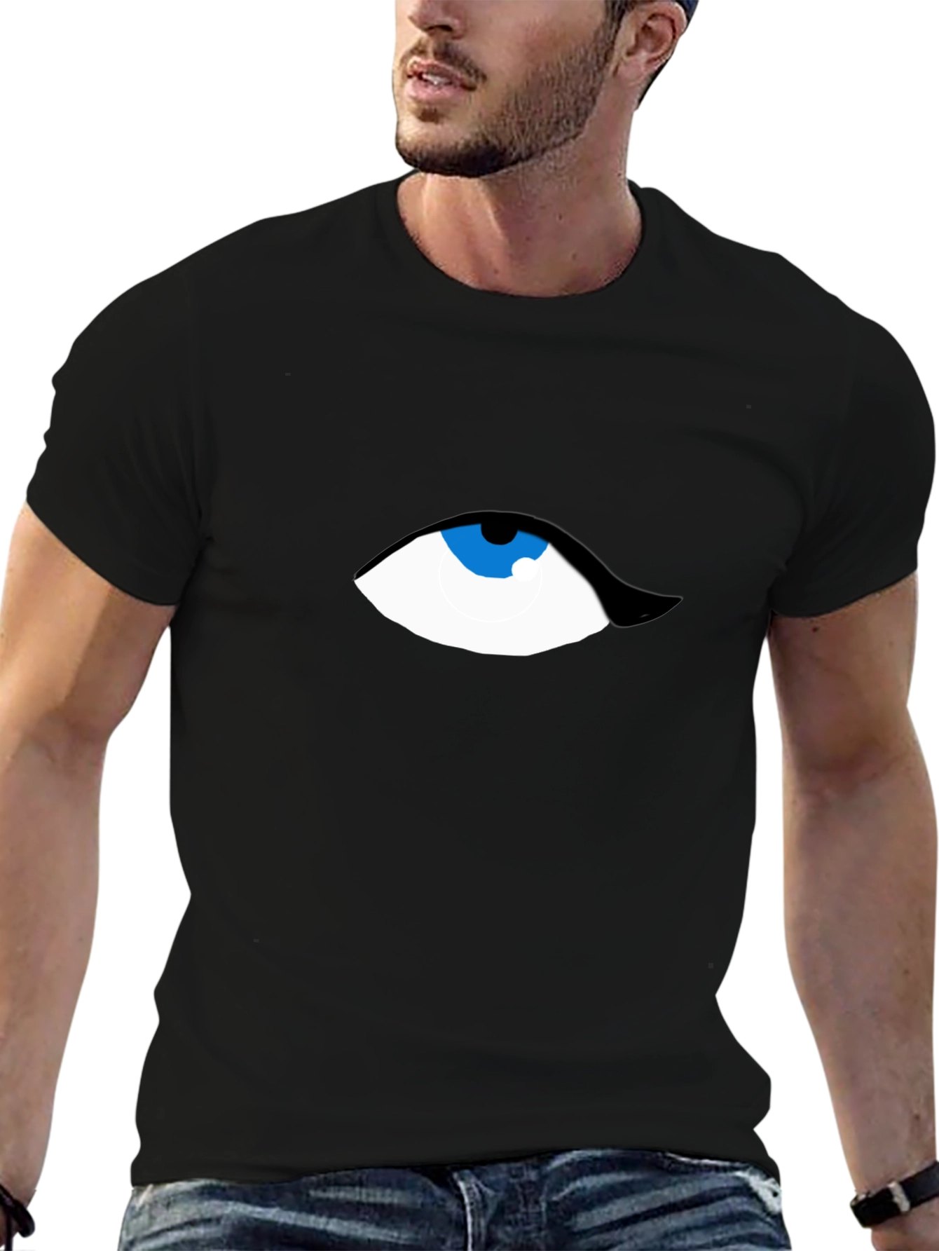 Eye See You Graphic Tee - Modern Black T-Shirt