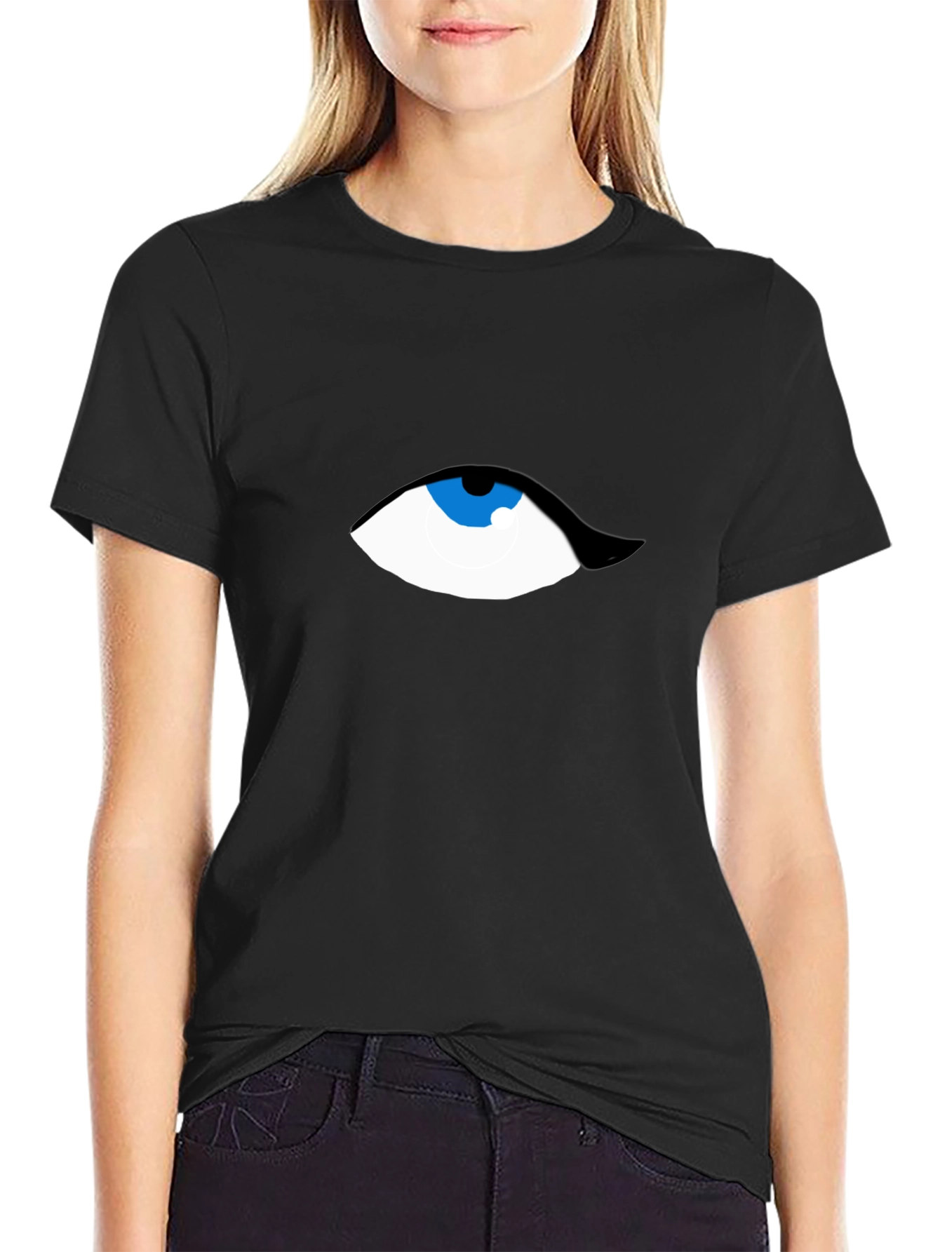 Eye See You Graphic Tee - Modern Black T-Shirt