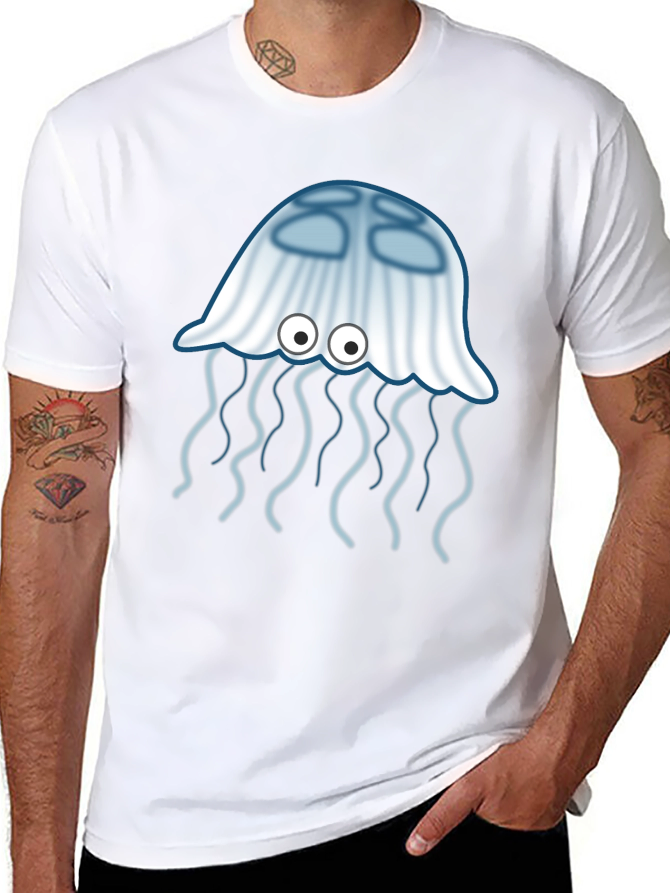 Jellyfish Graphic Tee - Unique Cartoon Design