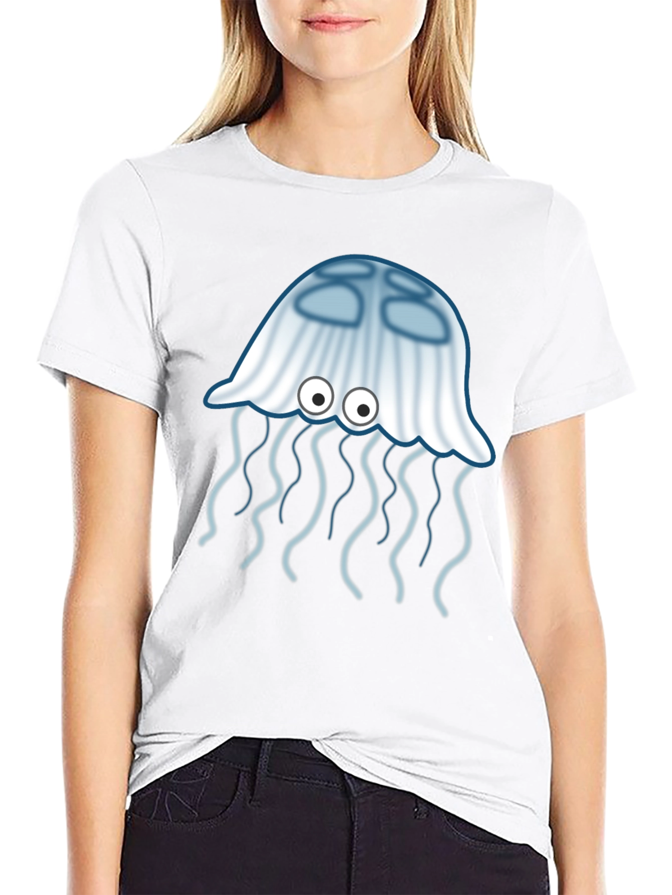 Jellyfish Graphic Tee - Unique Cartoon Design
