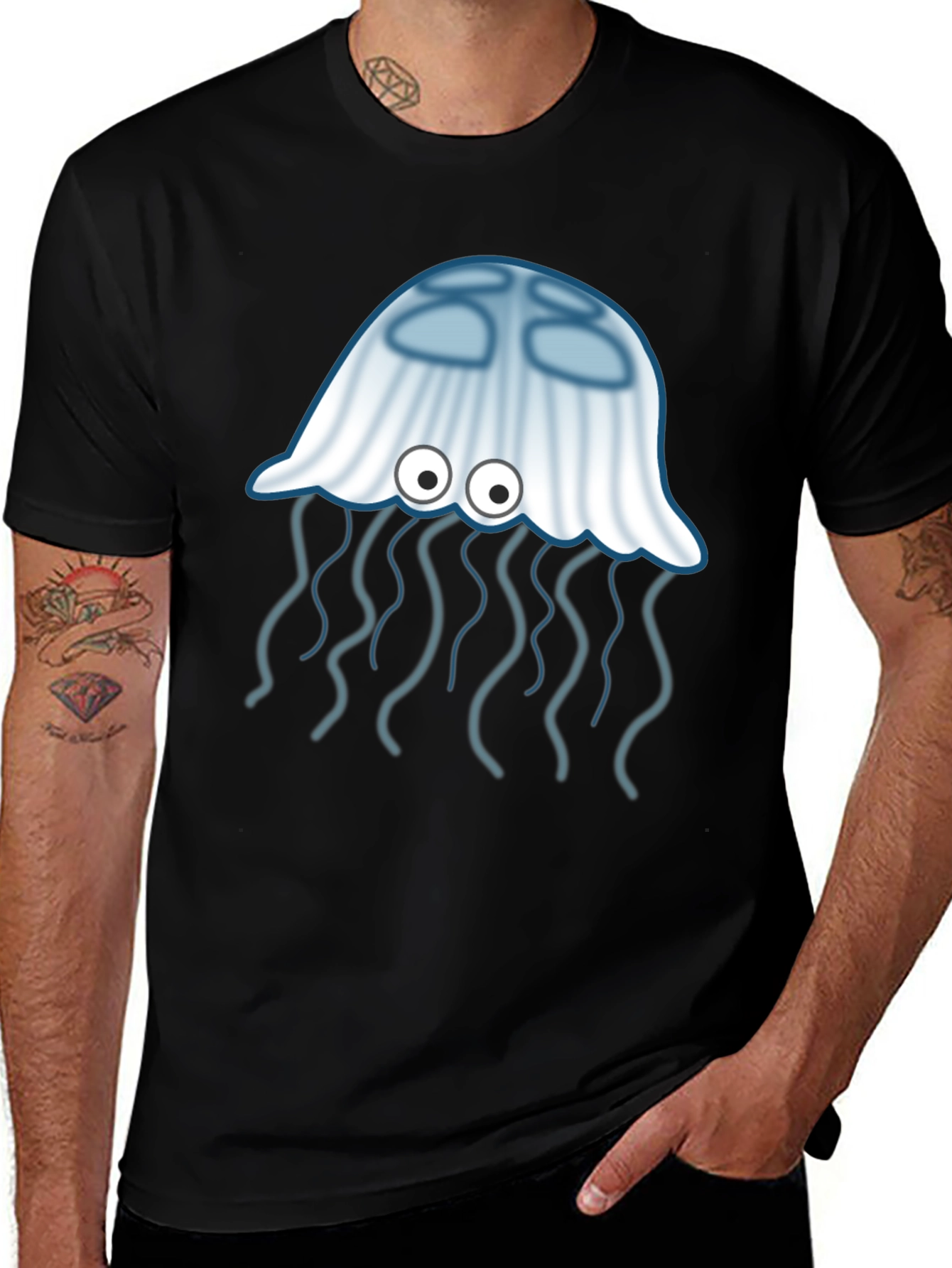 Jellyfish Graphic Tee - Unique Cartoon Design