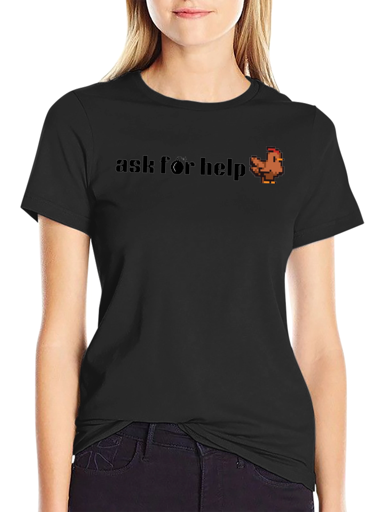 Ask for Help Chicken T-Shirt