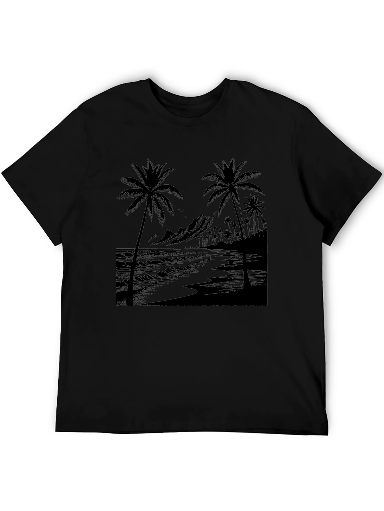 Black Palm Tree Graphic Tee