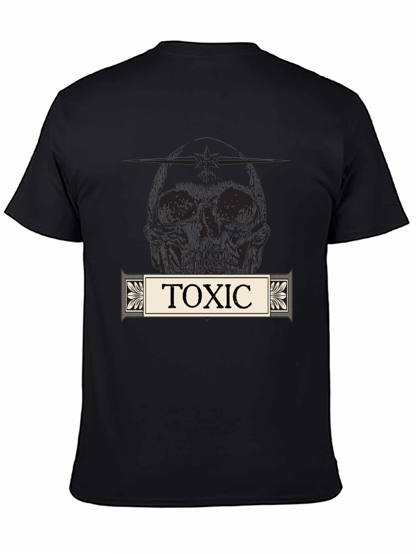 Toxic Skull Graphic Black T-Shirt