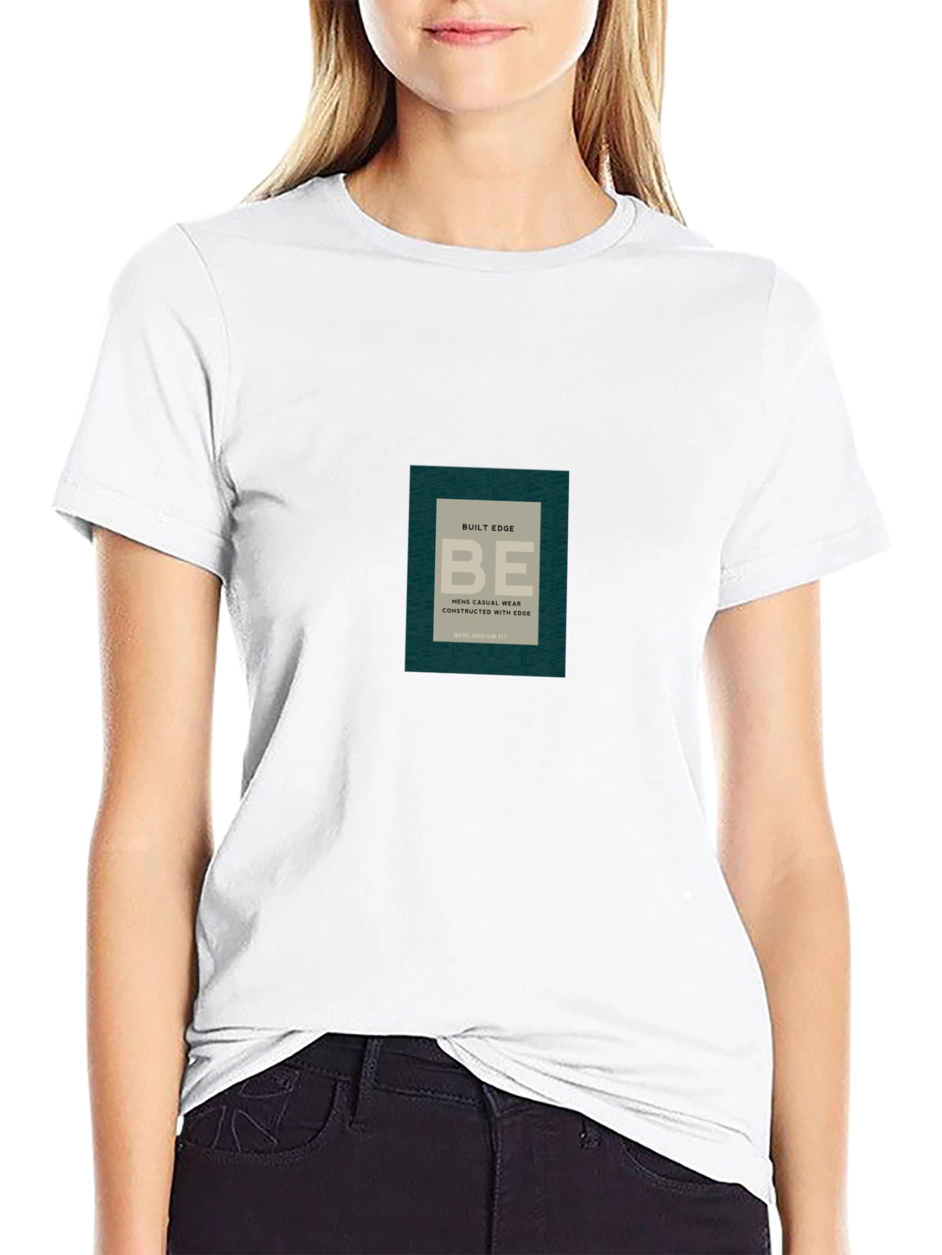 Mens Black Casual T-Shirt with Graphic