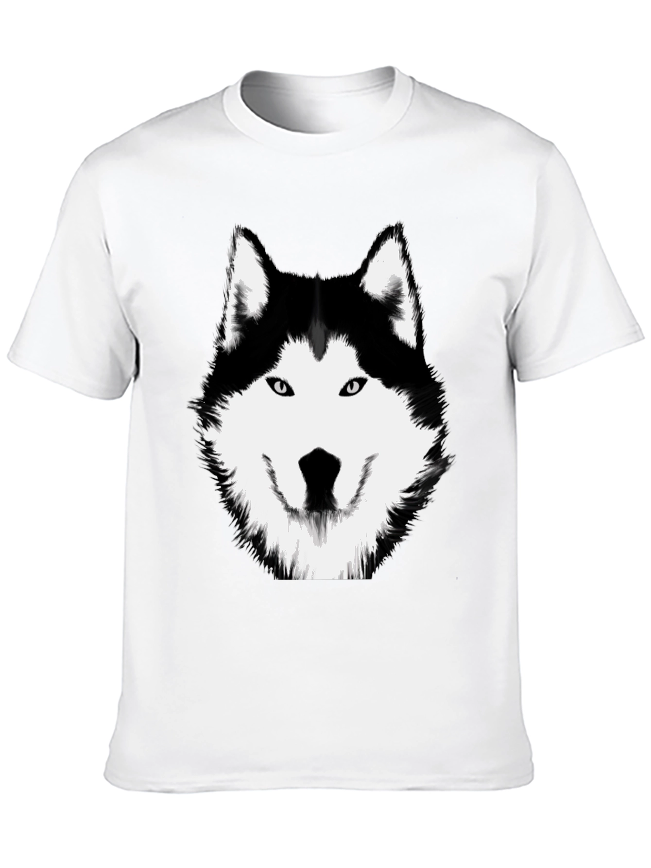 Husky Graphic Tee - Black Cotton Shirt