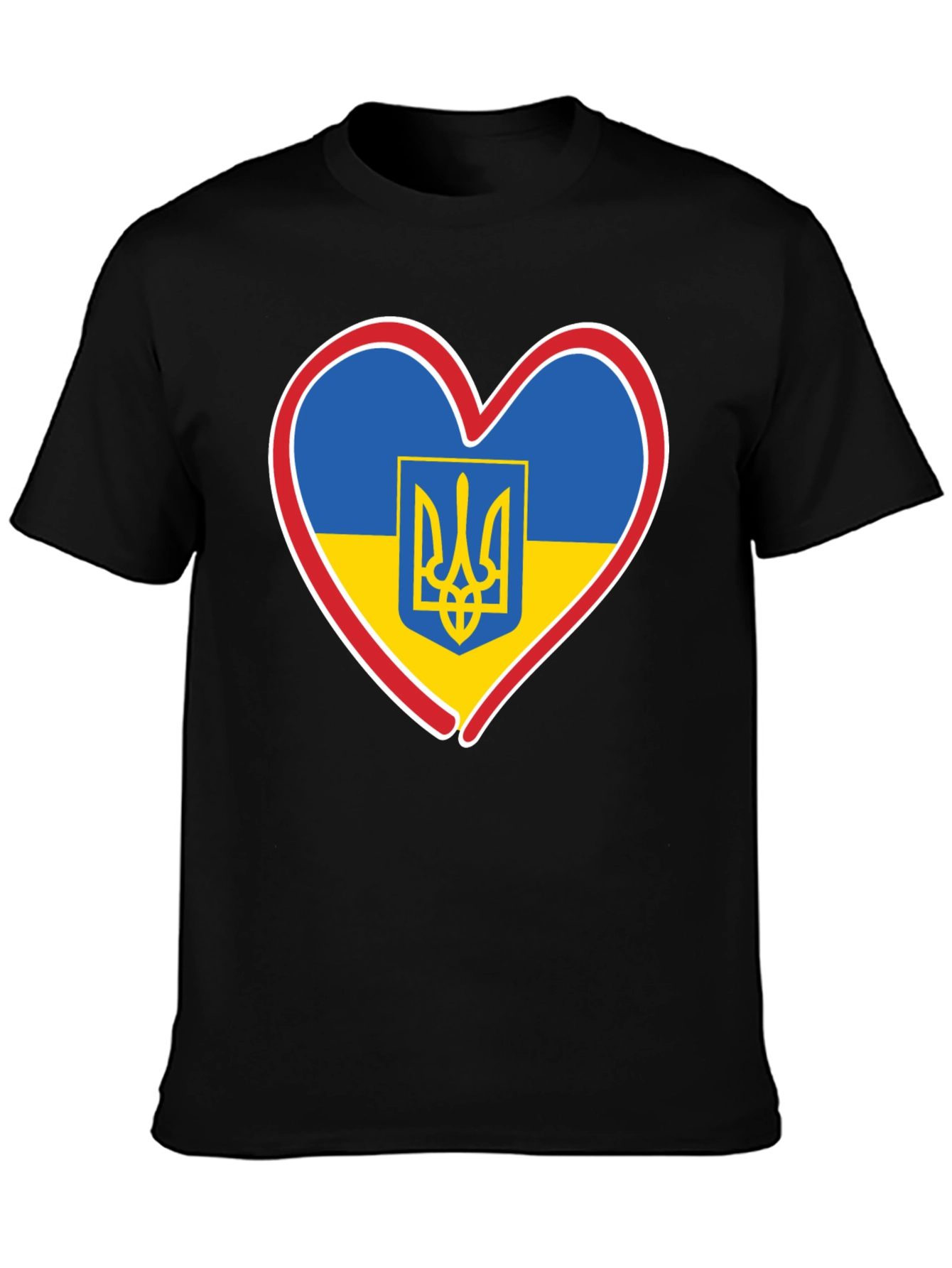 Ukraine Flag Heart T-Shirt - Show Your Support!