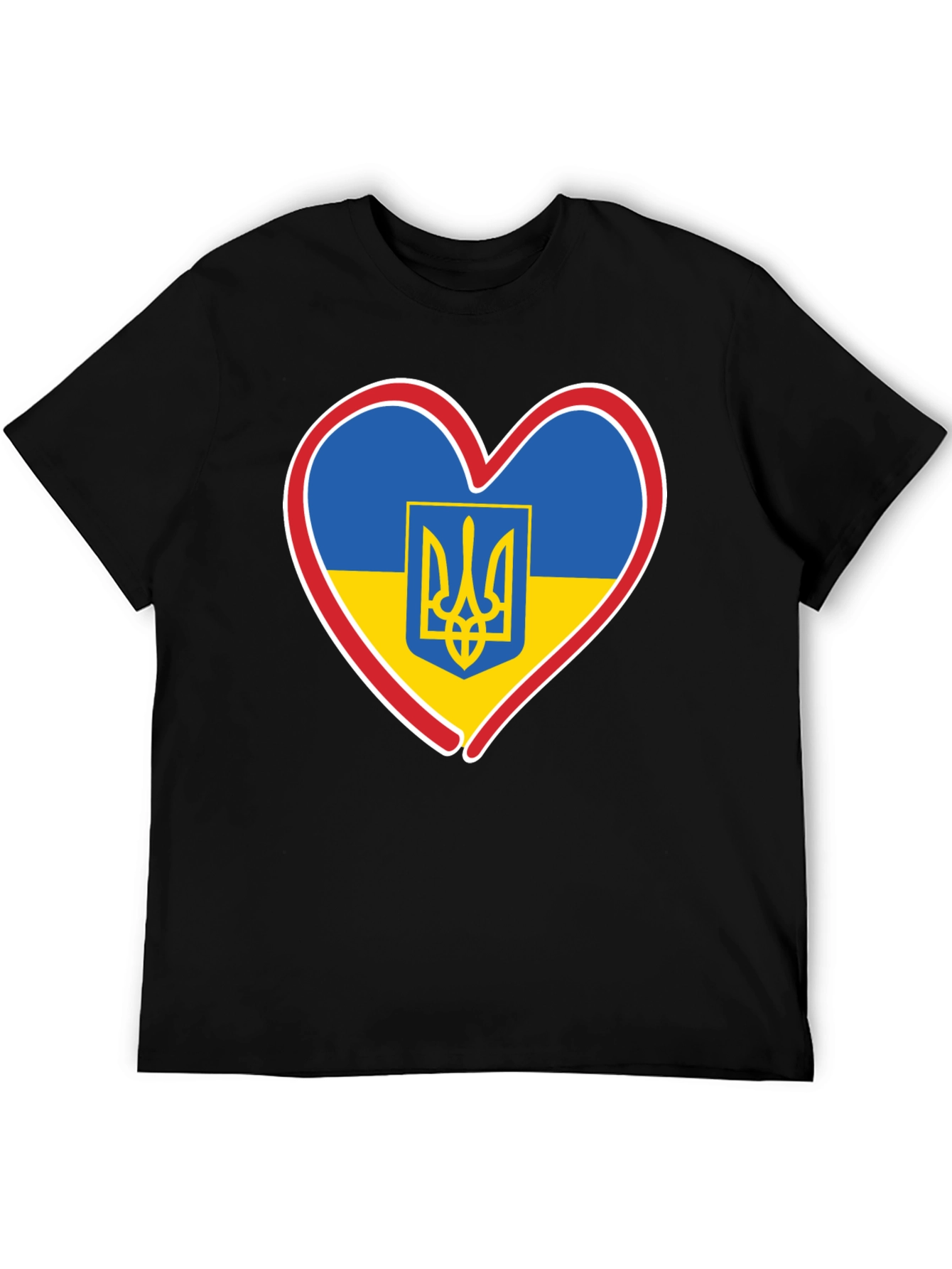 Ukraine Flag Heart T-Shirt - Show Your Support!