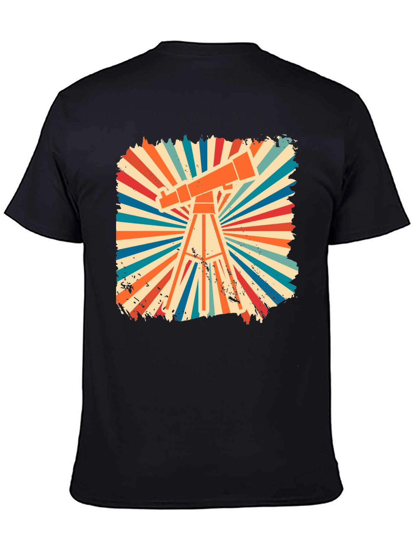 Retro Telescope Graphic Tee - Astronomy Enthusiast Shirt