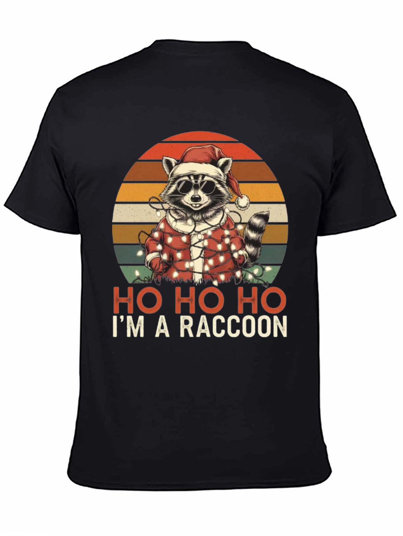 Ho Ho Ho Im A Raccoon Christmas T-Shirt