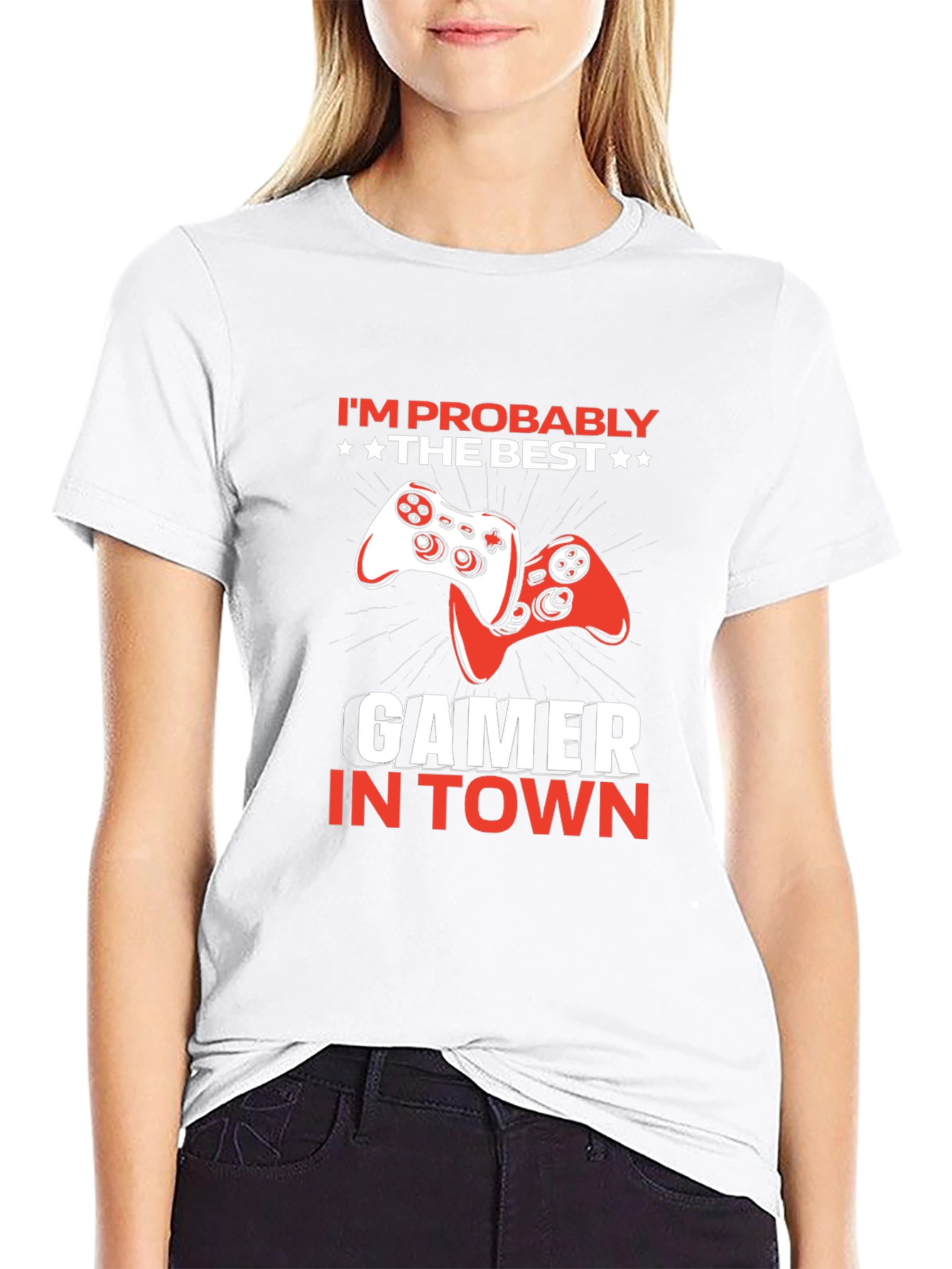 Gamer in Town Black T-Shirt - Play Station