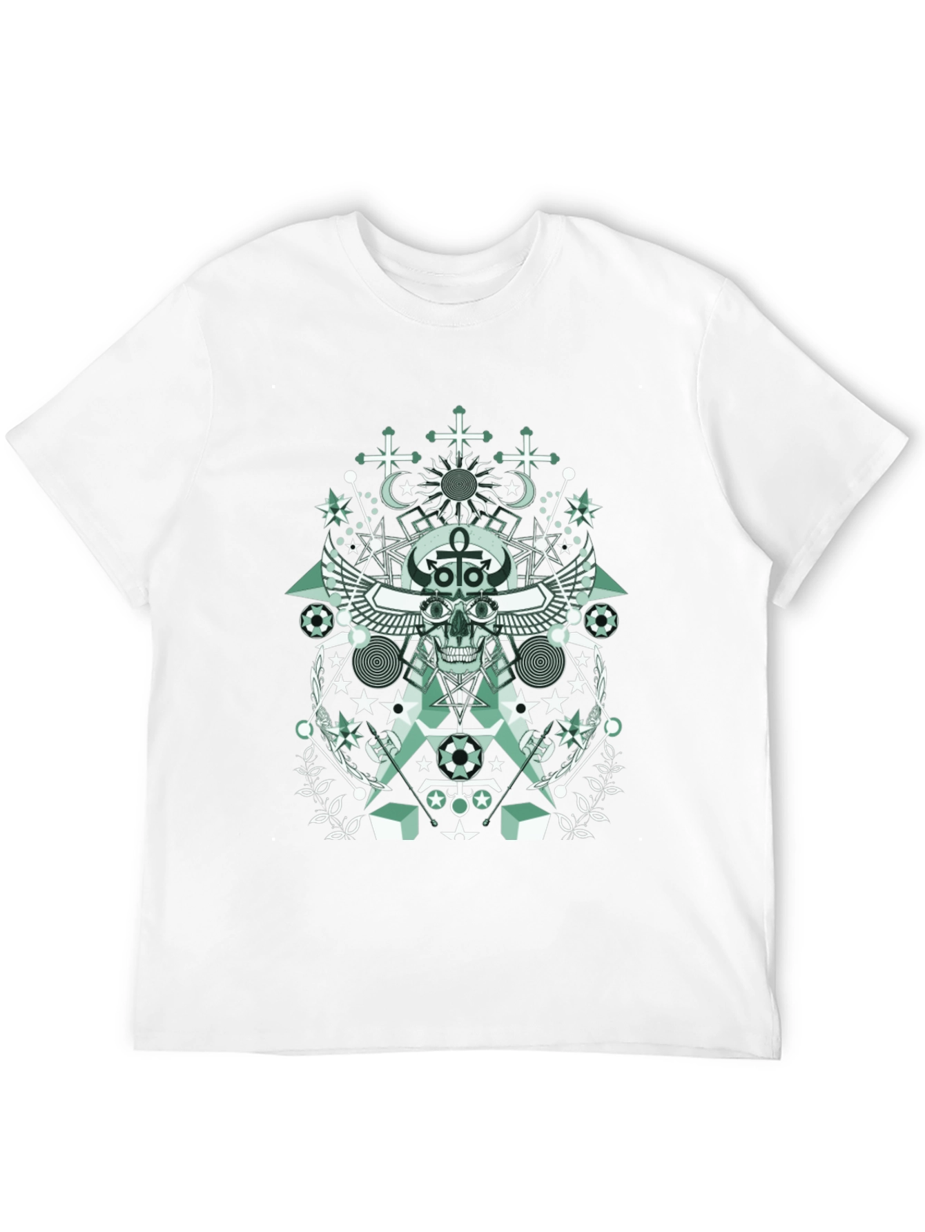 Esoteric Skull Graphic Tee - Dark Arts Style