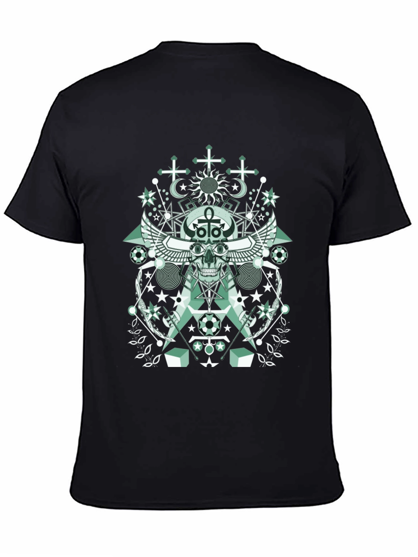 Esoteric Skull Graphic Tee - Dark Arts Style