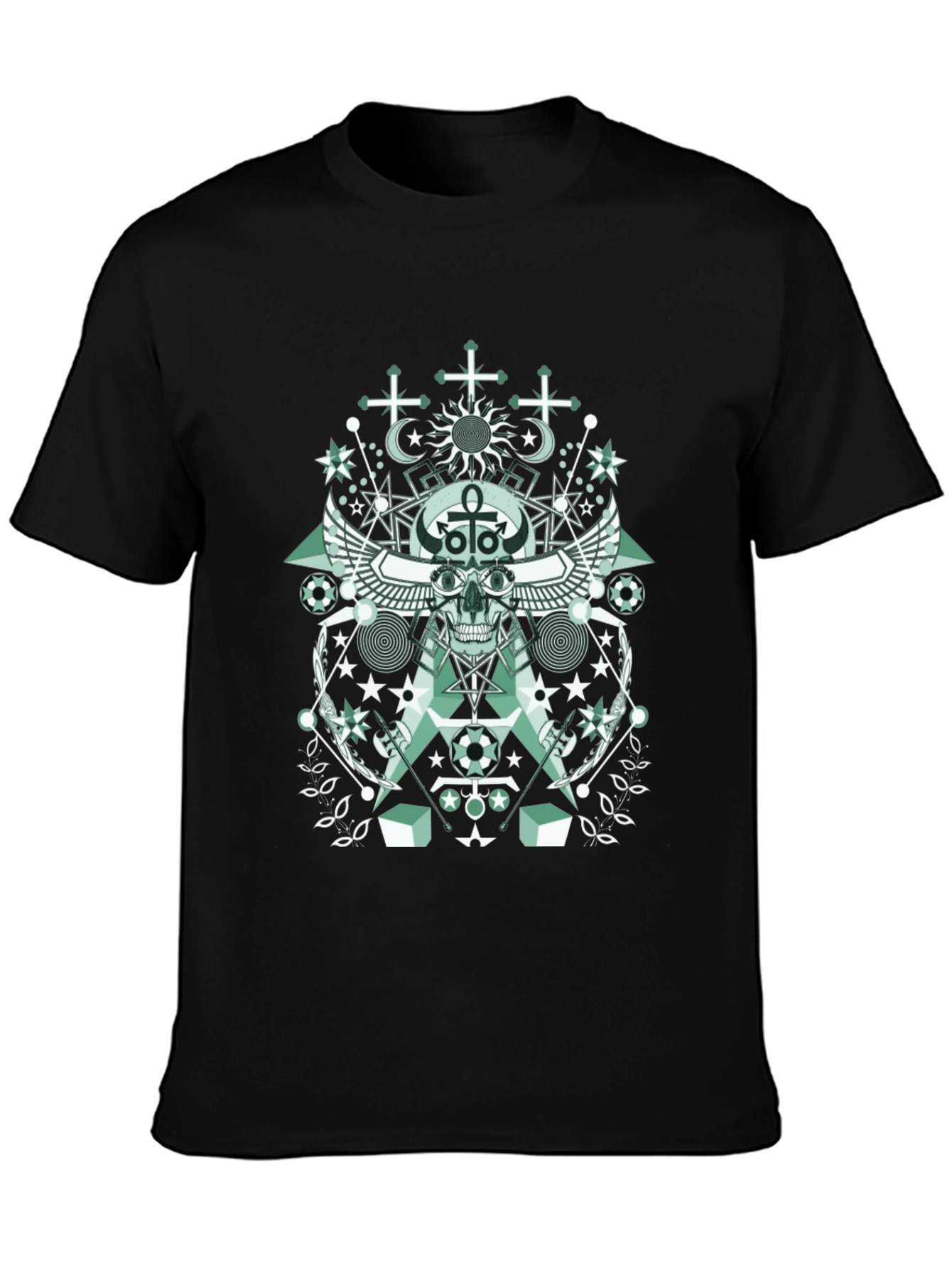 Esoteric Skull Graphic Tee - Dark Arts Style