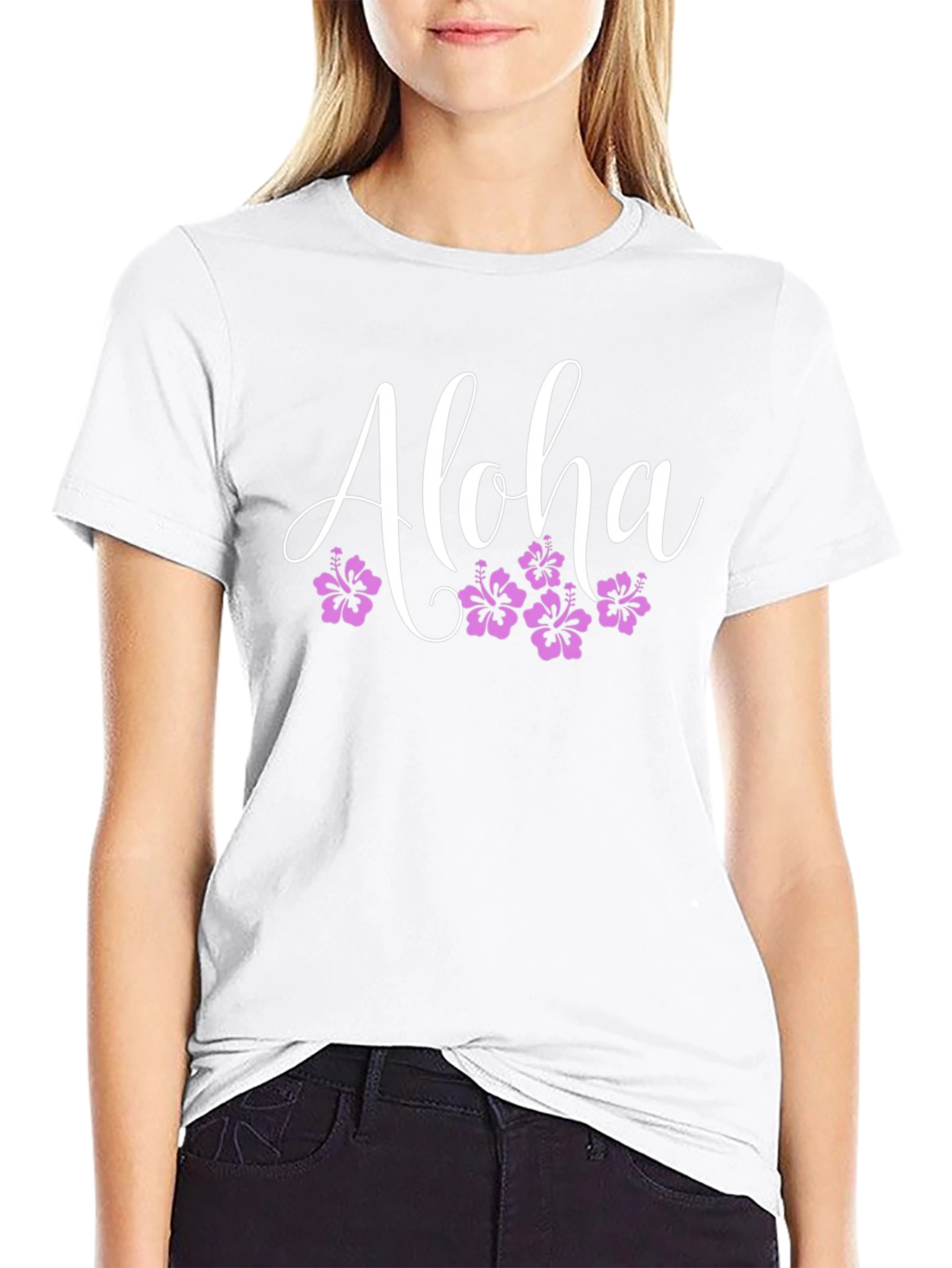 Aloha Floral Graphic Black T-Shirt