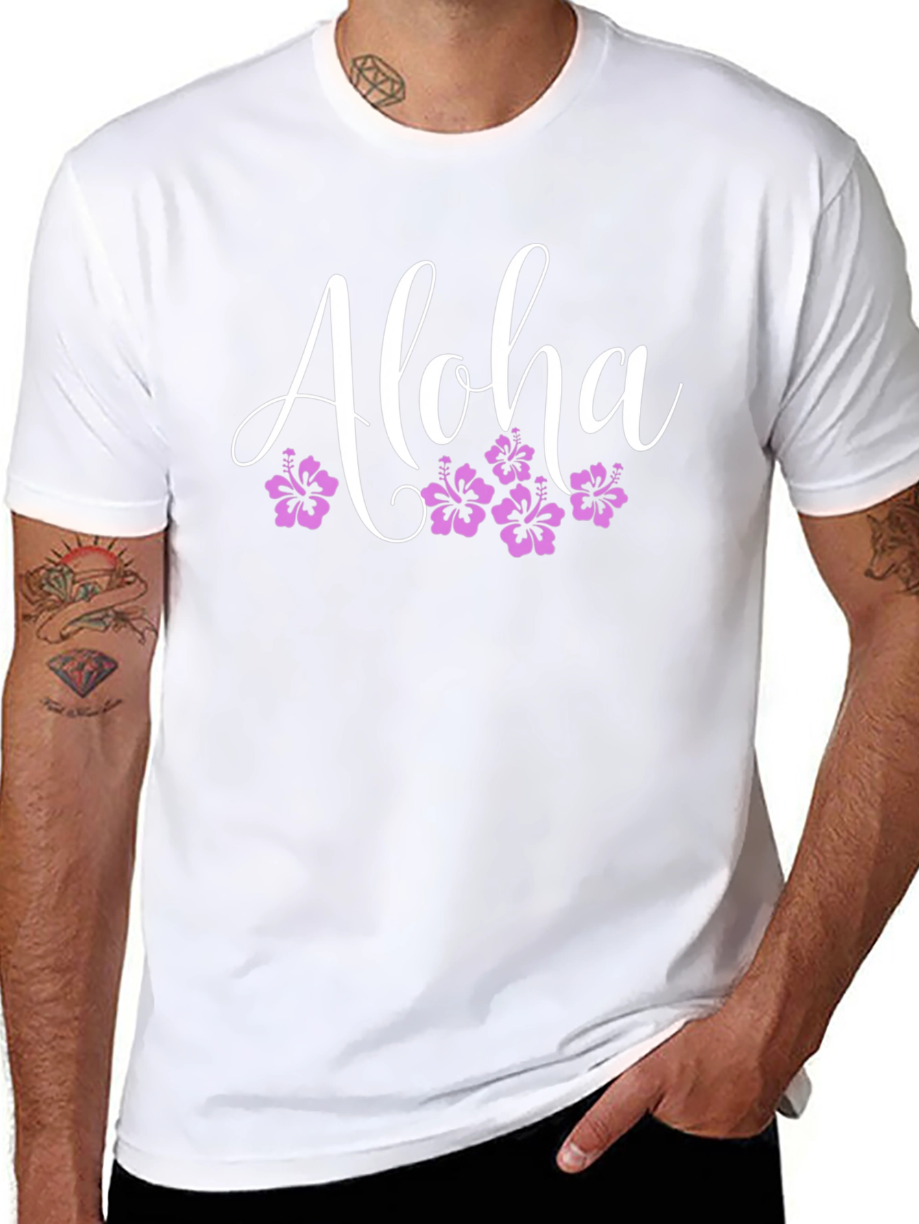 Aloha Floral Graphic Black T-Shirt
