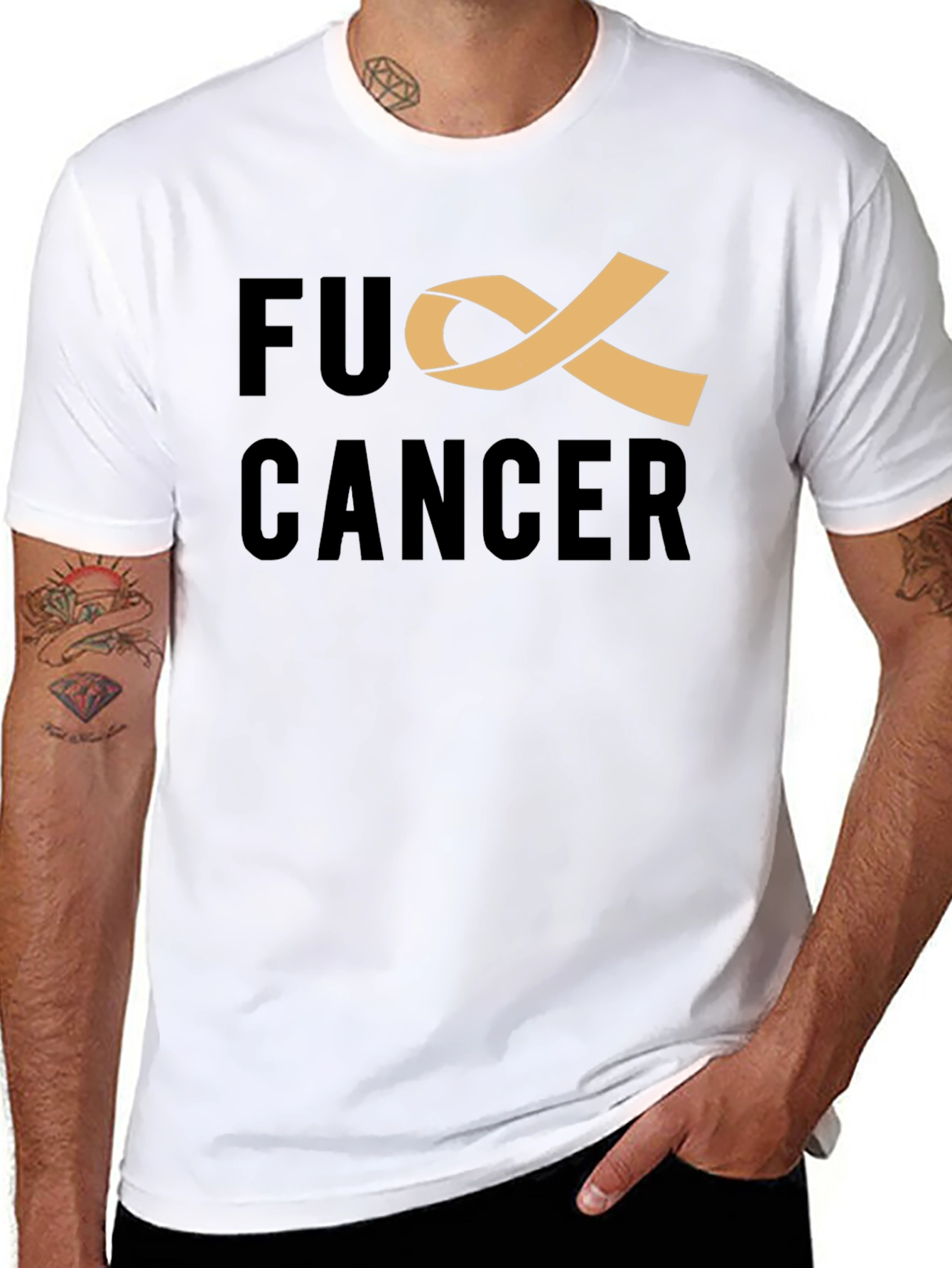 F Cancer Ribbon T-Shirt