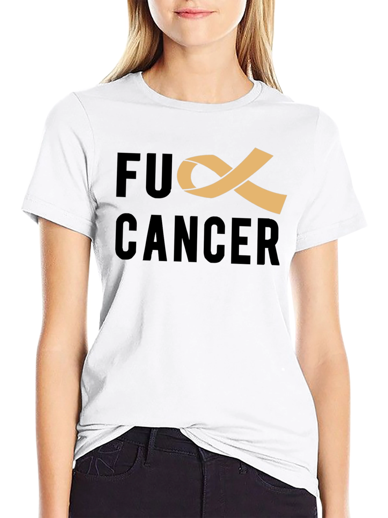 F Cancer Ribbon T-Shirt