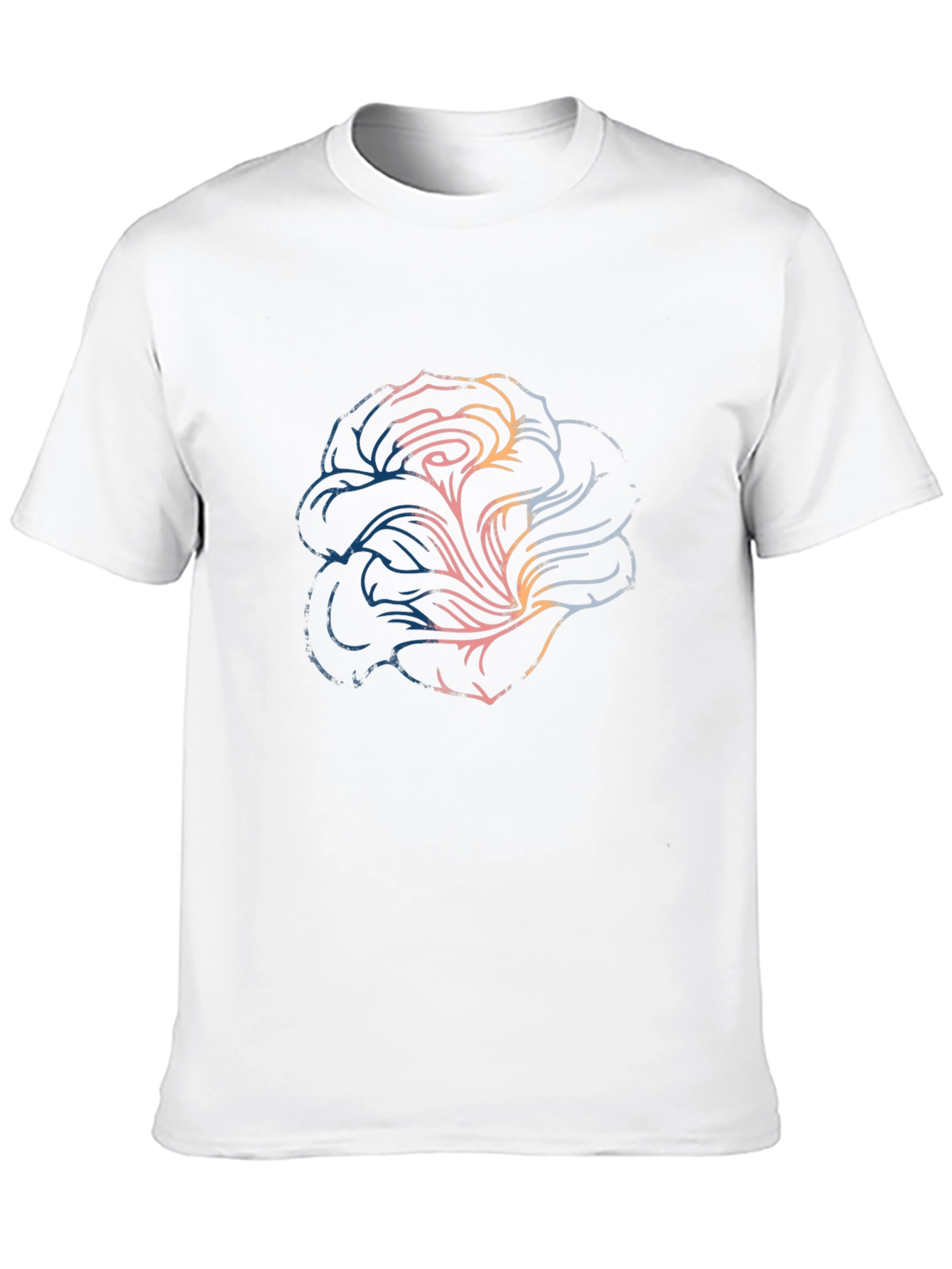 Abstract Rose Graphic T-Shirt - Mens Black Tee