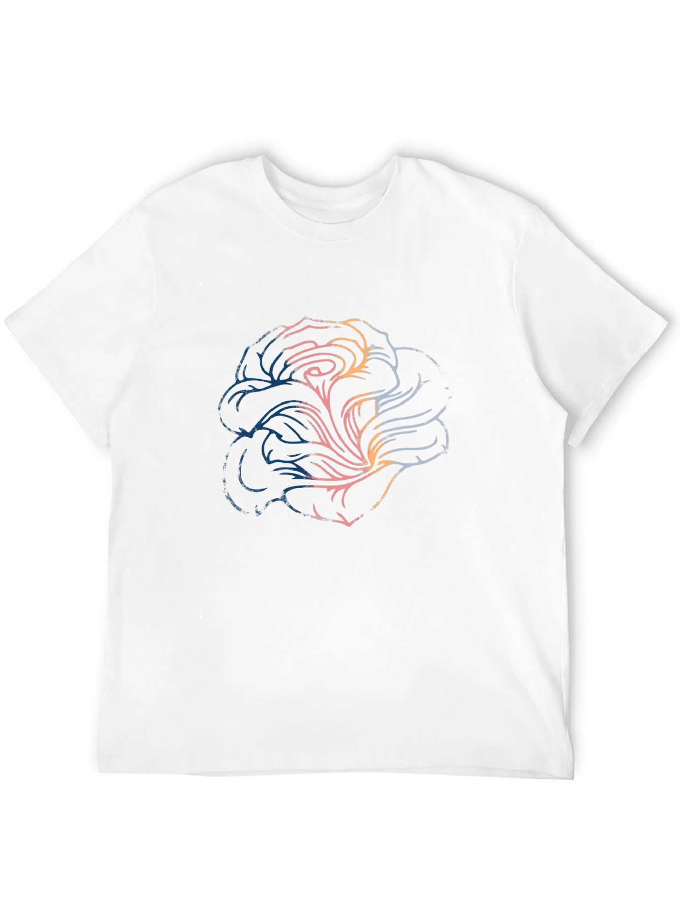 Abstract Rose Graphic T-Shirt - Mens Black Tee