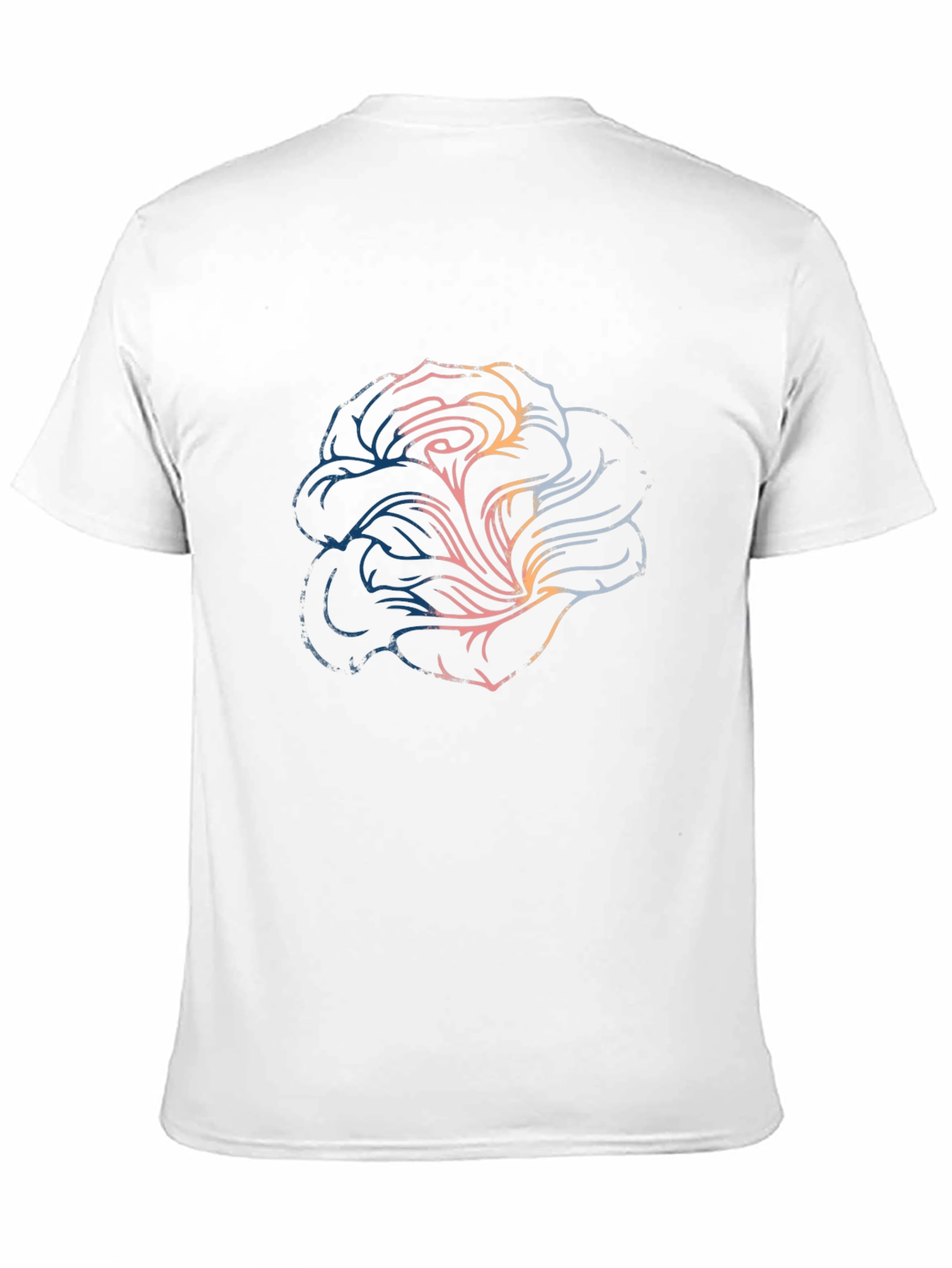 Abstract Rose Graphic T-Shirt - Mens Black Tee