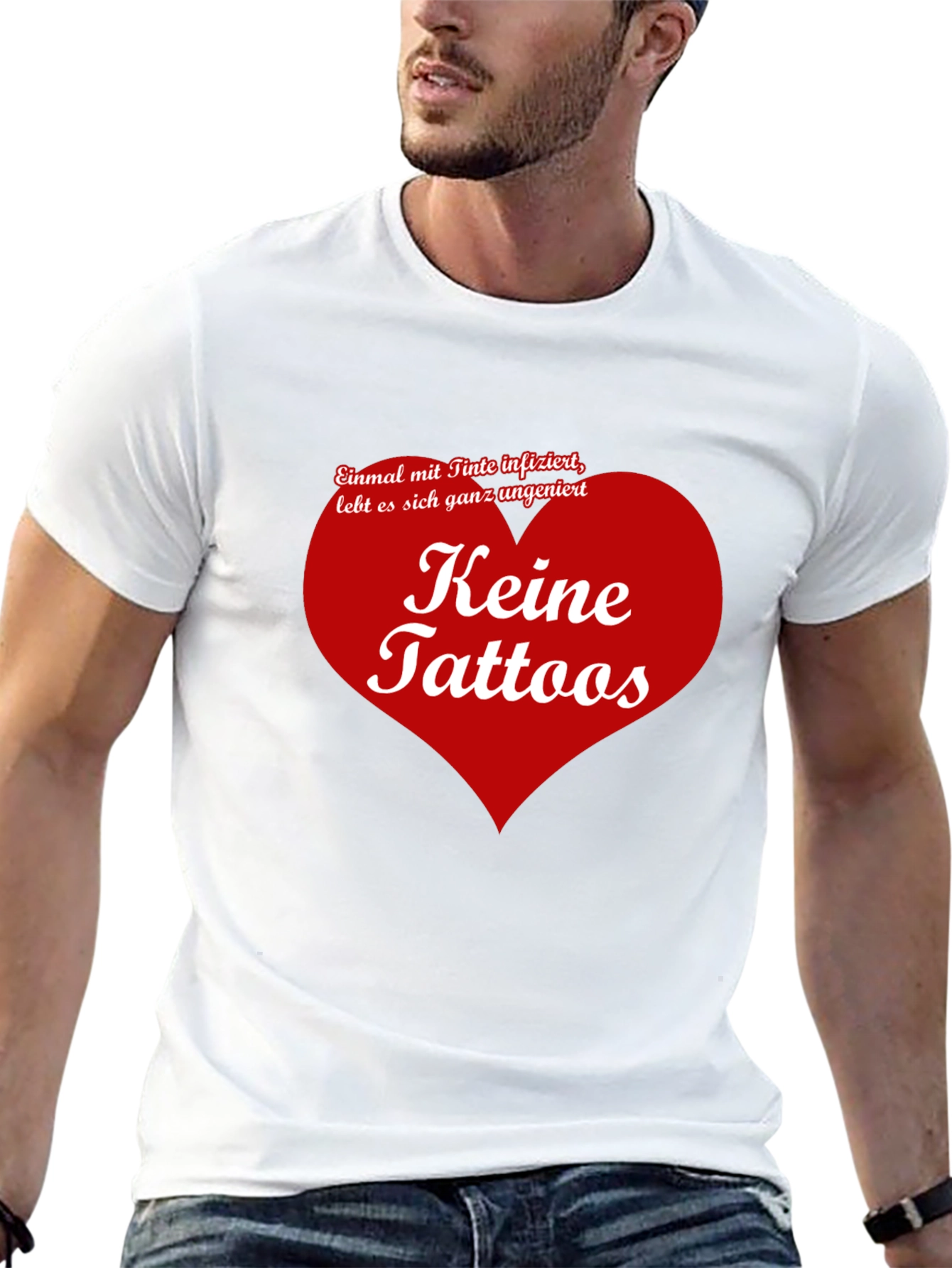 Keine Tattoos Graphic Tee - Anti-Tattoo Humor T-Shirt