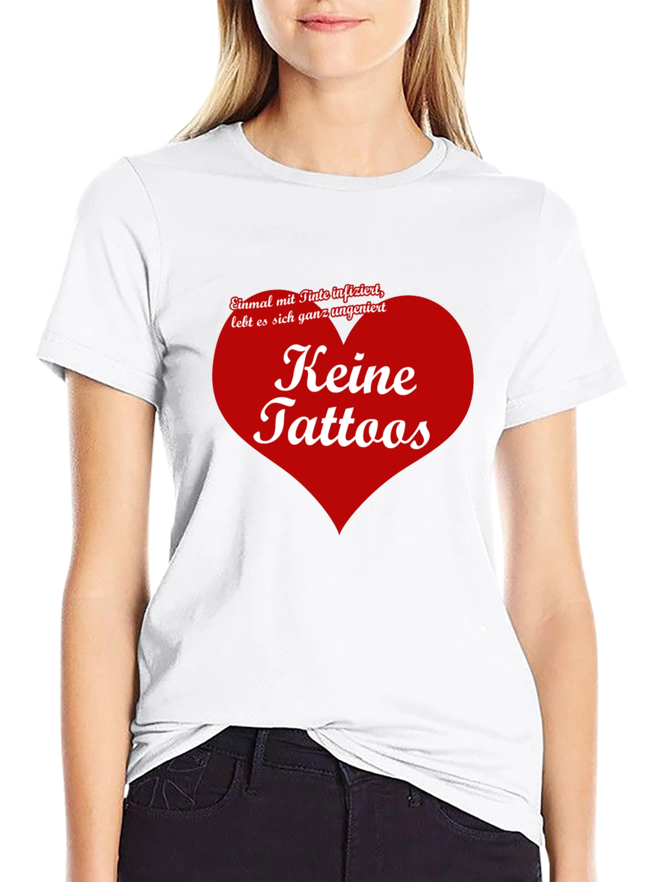 Keine Tattoos Graphic Tee - Anti-Tattoo Humor T-Shirt