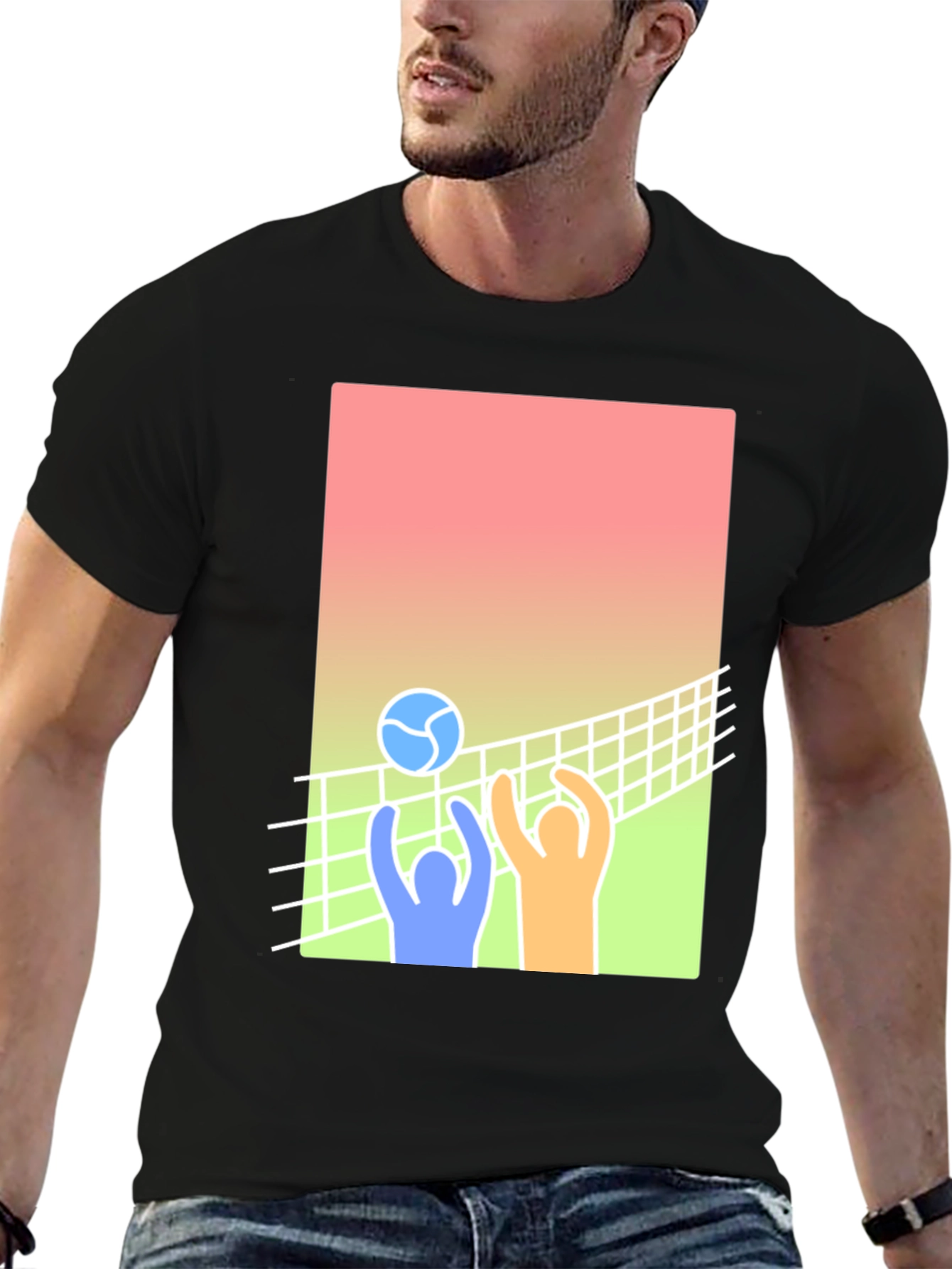 Volleyball Graphic Tee - Net Play T-Shirt