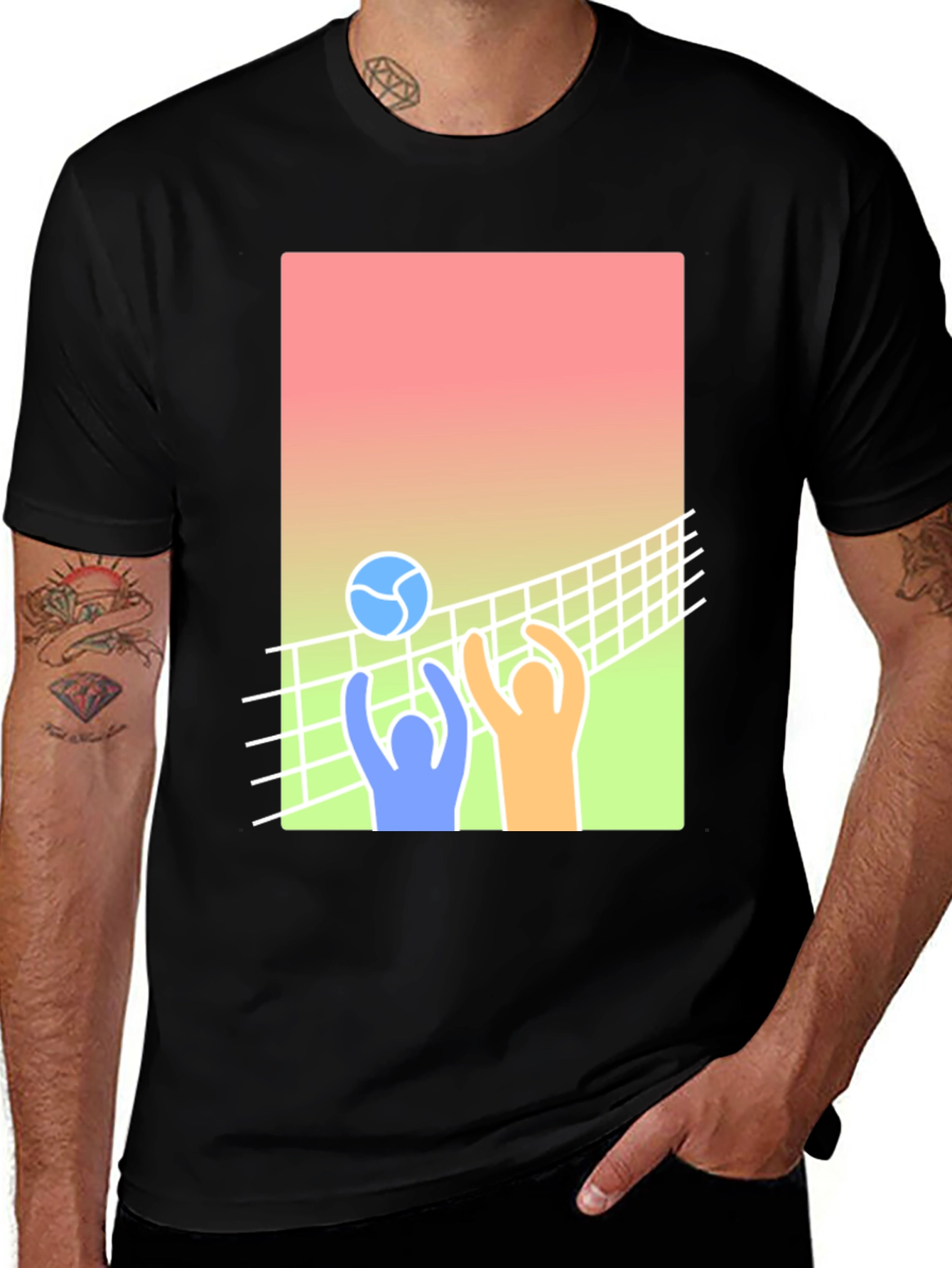 Volleyball Graphic Tee - Net Play T-Shirt