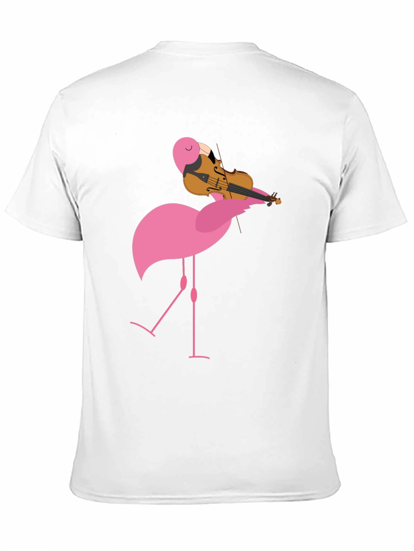 Funny Flamingo Playing Violin Graphic T-Shirt