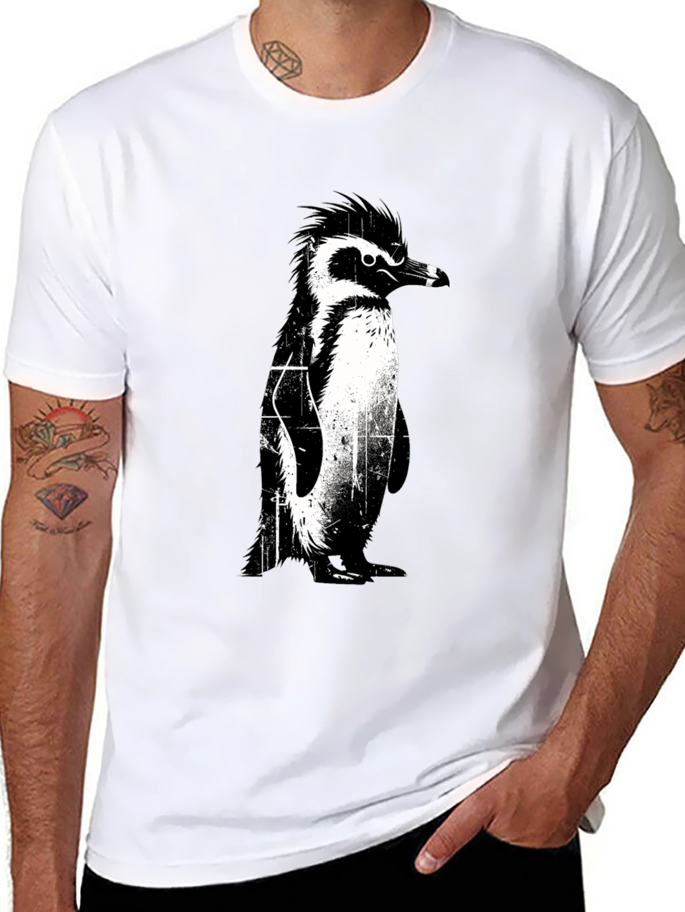 Penguin Graphic Black T-Shirt