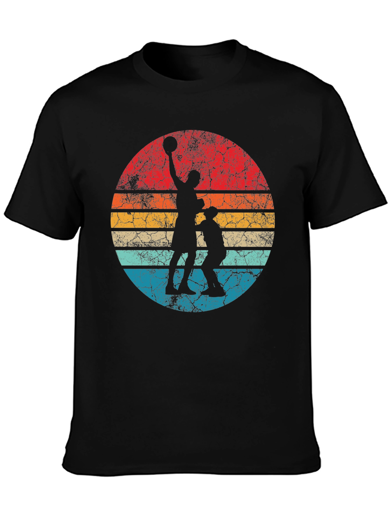 Retro Sunset Basketball Graphic Tee